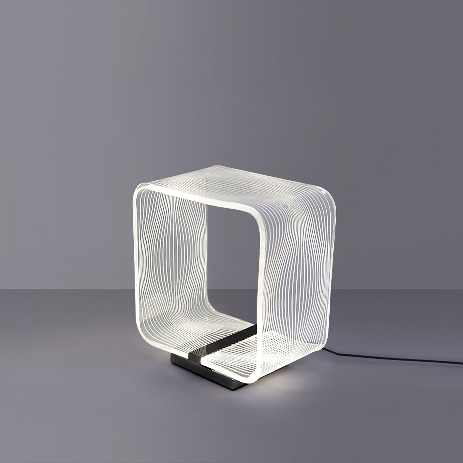 Wire Cube Table Lamp