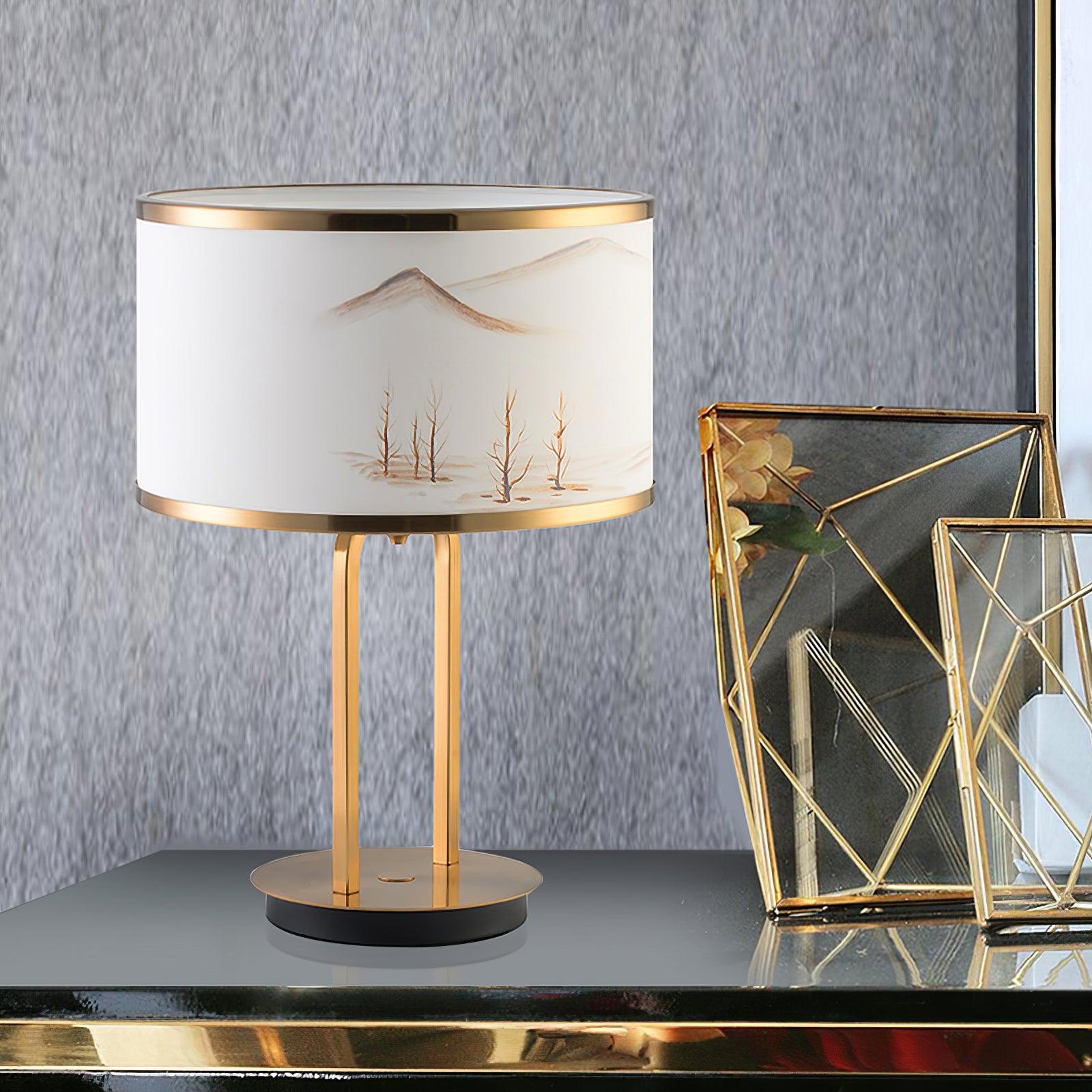 Landscape Painting Table Lamp