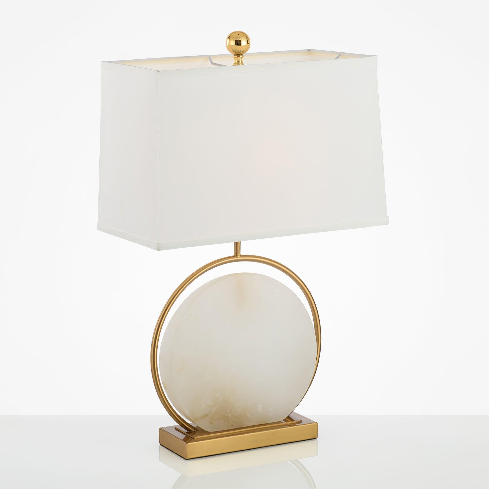 Roma White Marble Table Lamp