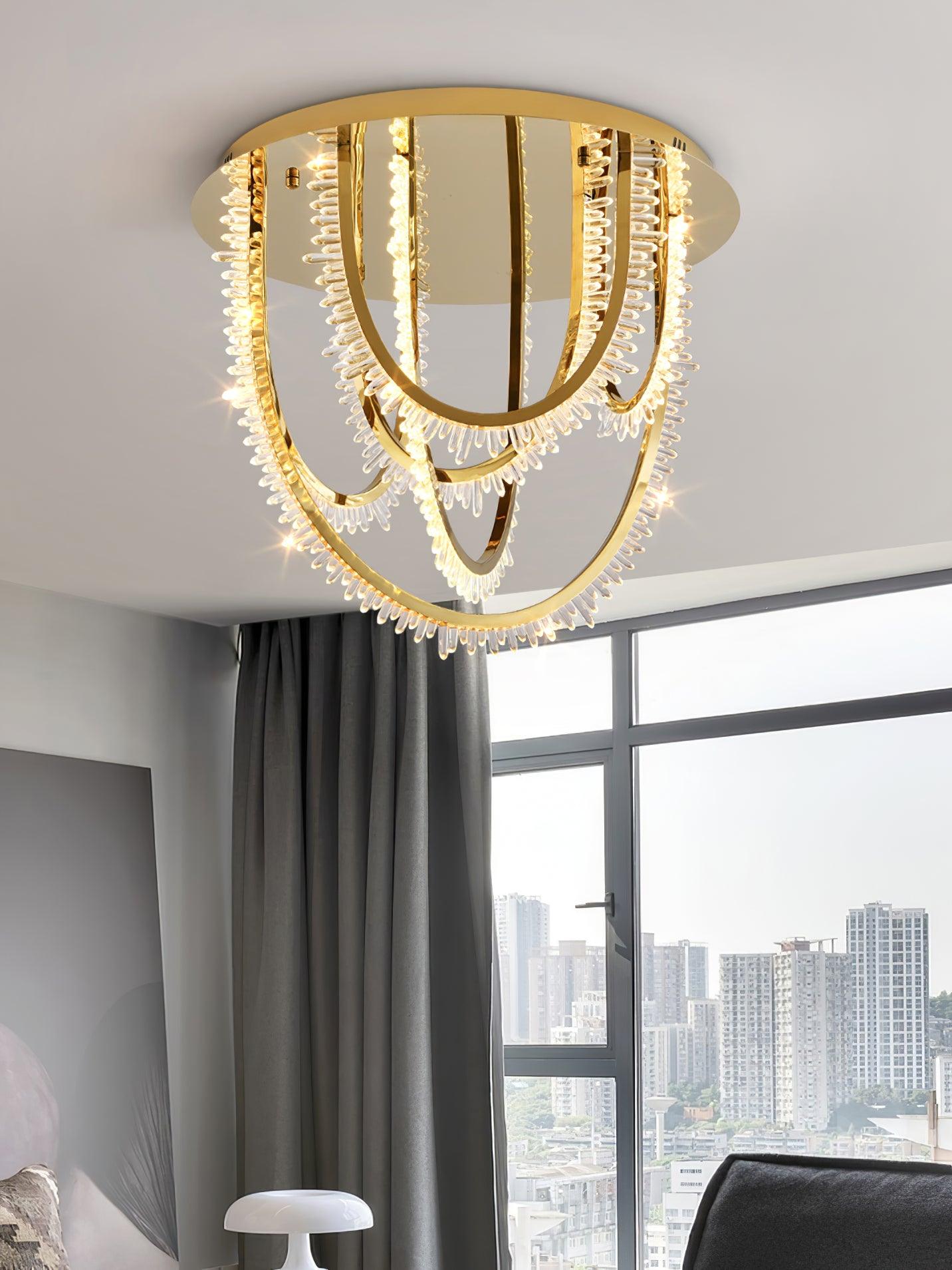 Crystal Corde Ceiling Light