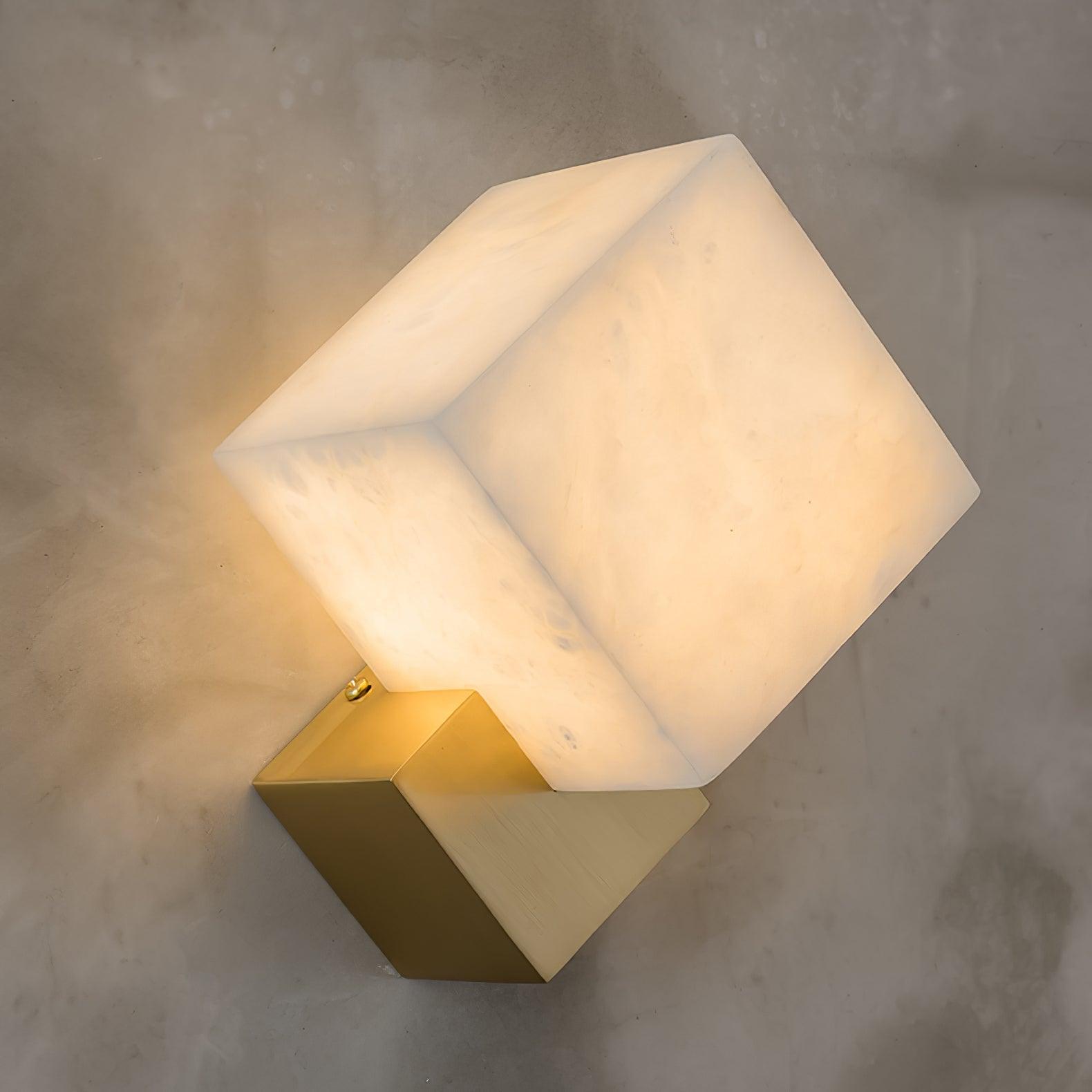 Block Alabaster Wall Sconce