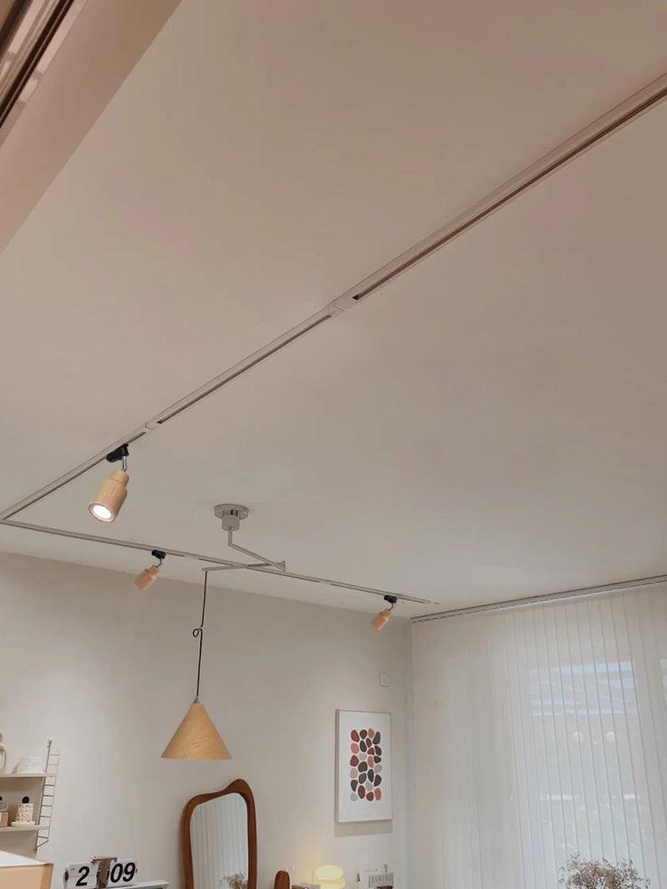 Wood Track Ceiling Lamp