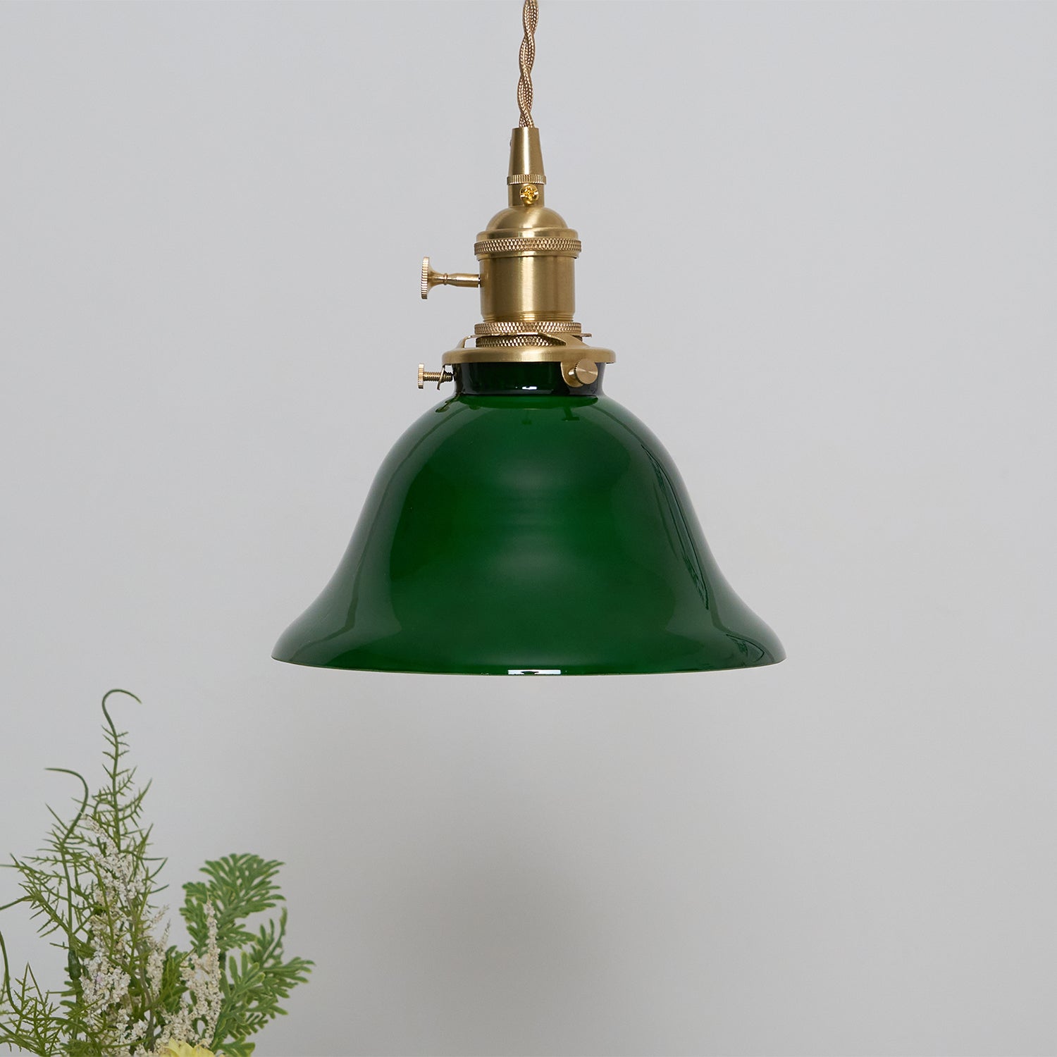 Green Bell Pendant Light