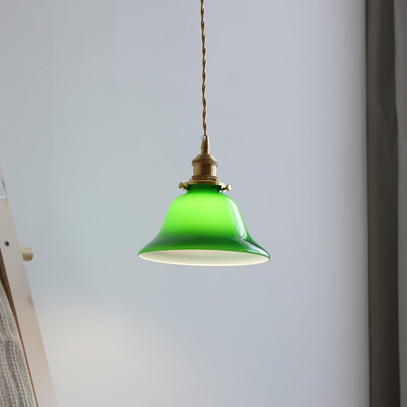 Green Bell Pendant Light