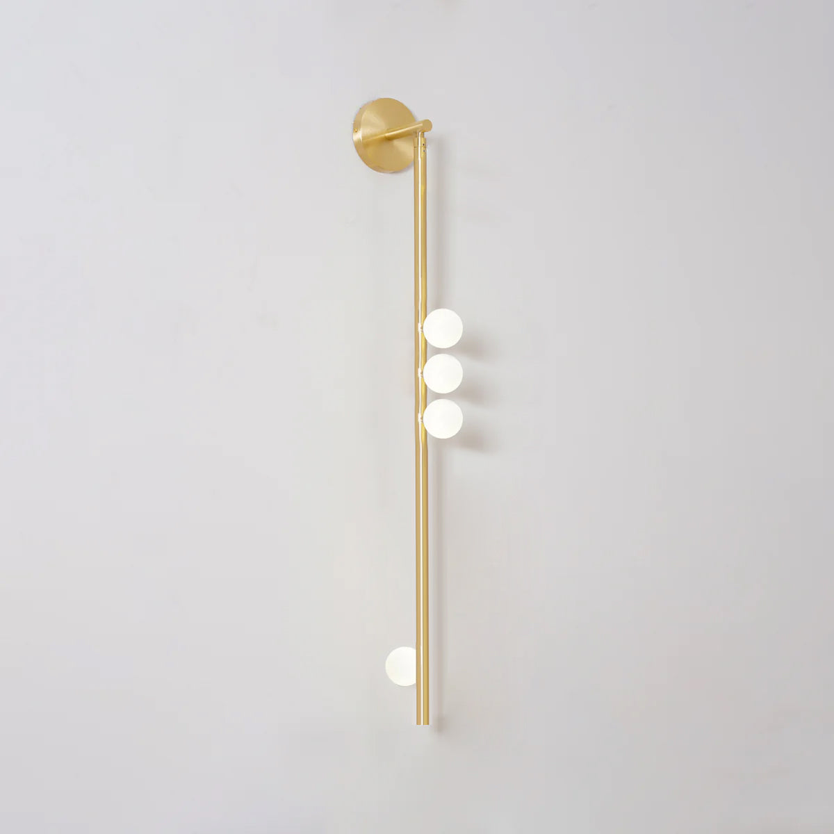 Brass Glass Tube Wall Lamp