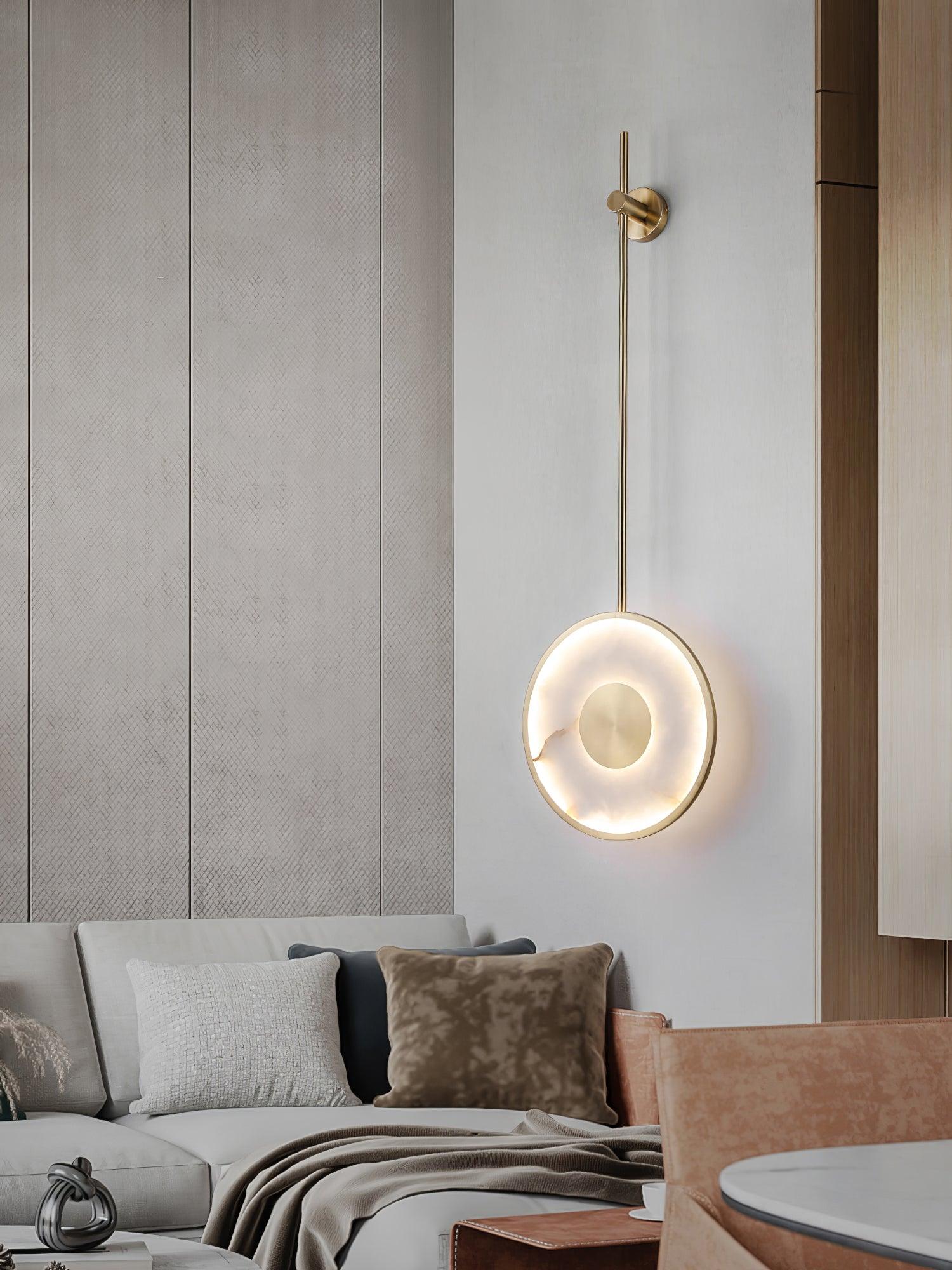 Round Alabaster Wall Lamp