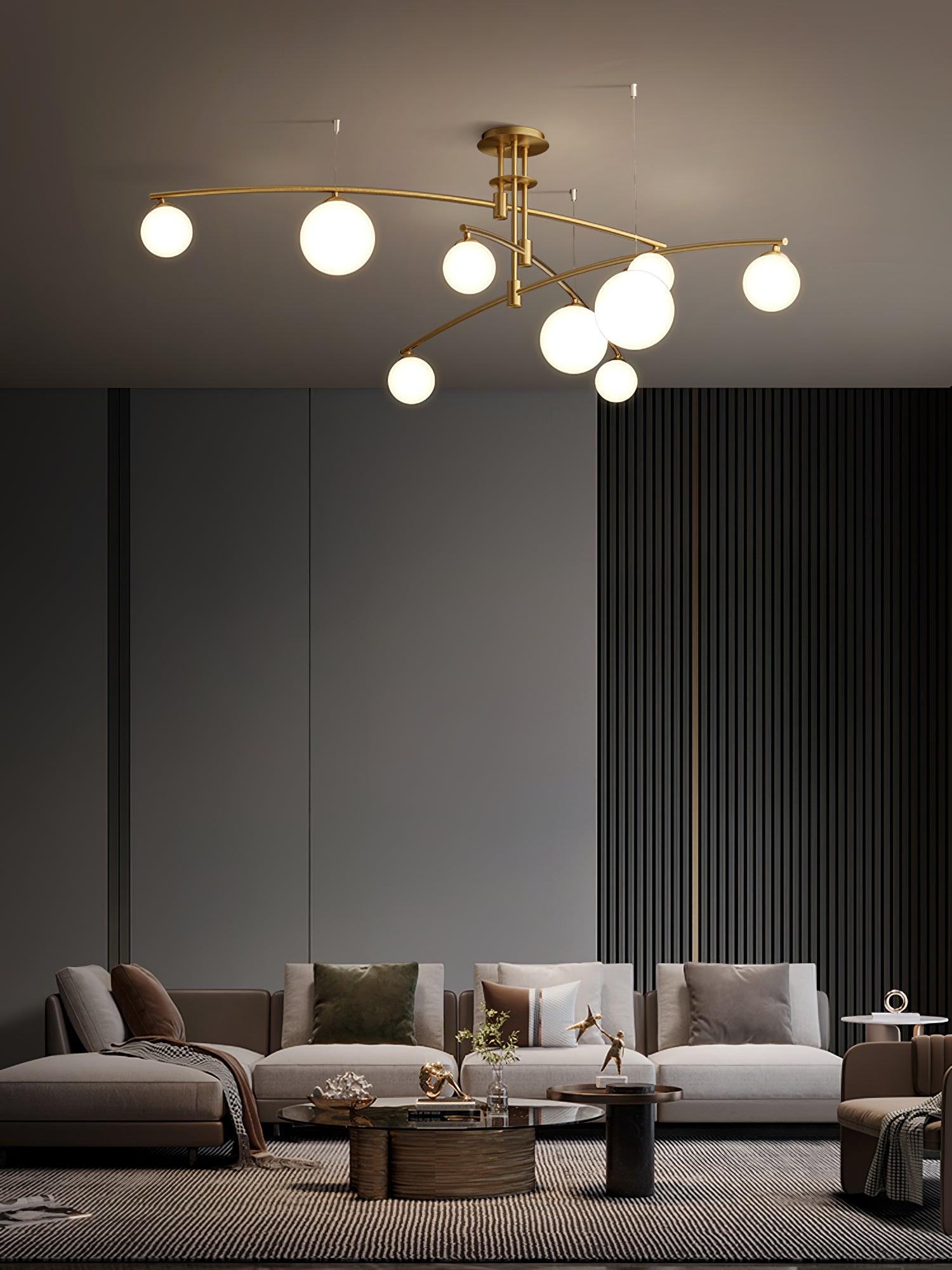 Modern Long Arm Chandelier