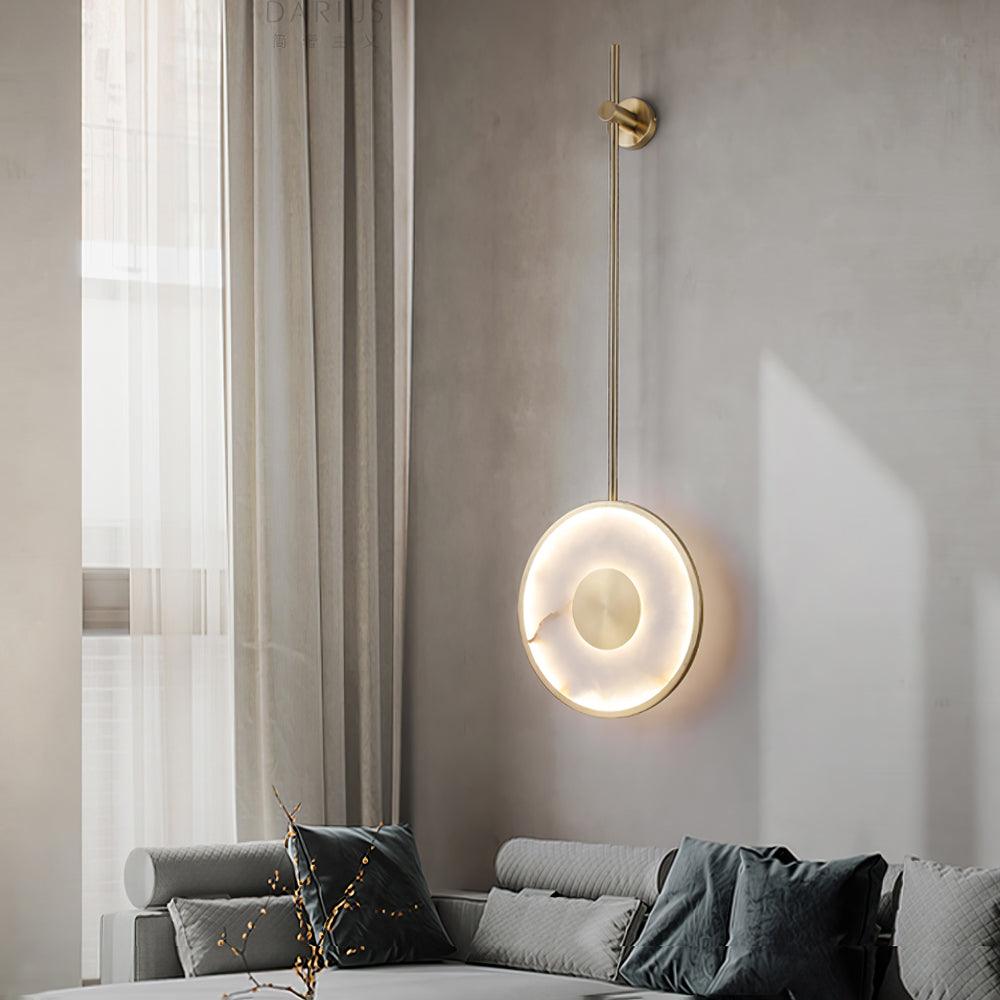 Round Alabaster Wall Lamp