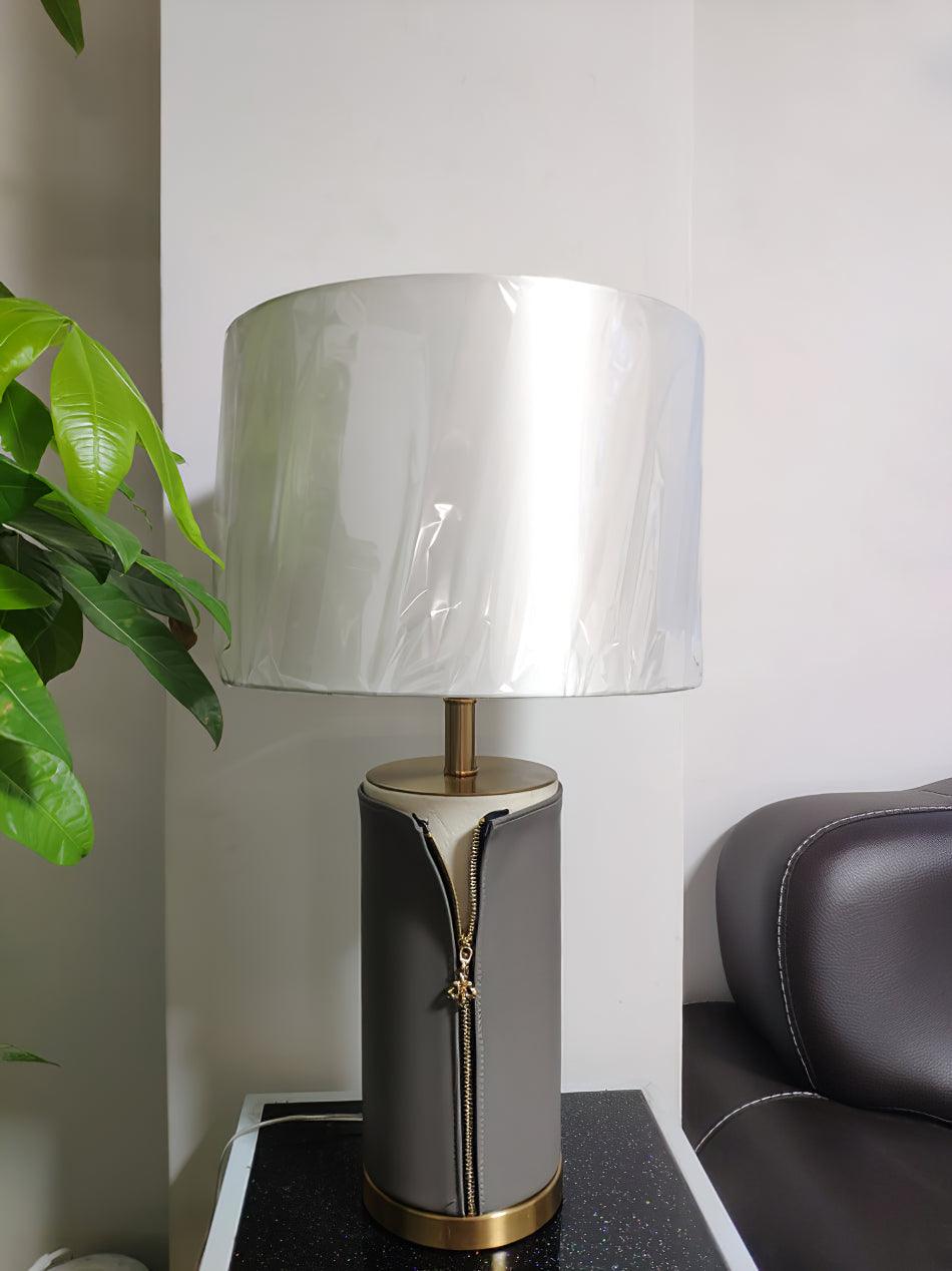 Vintage Leather Table Lamp