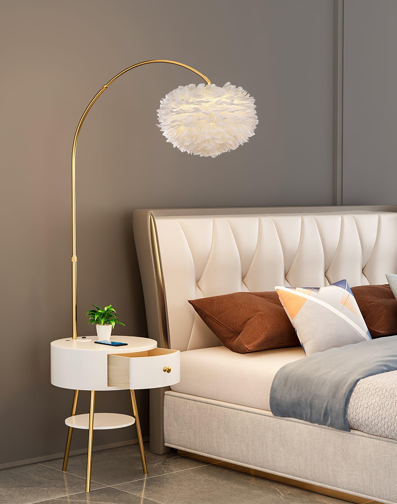 Feather Drawer Floor Lamp