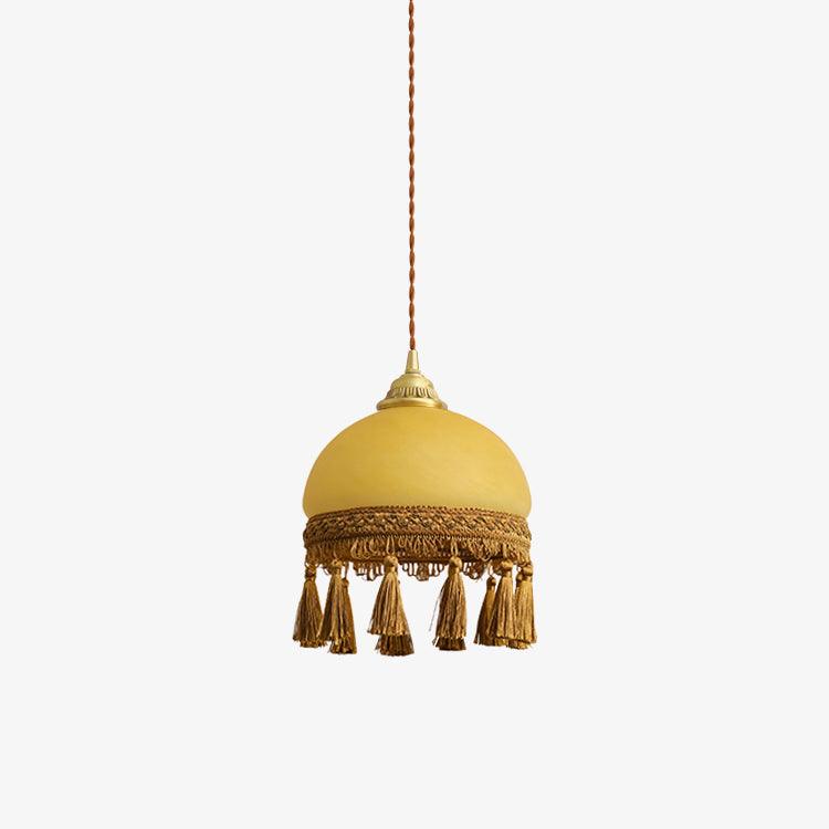 French Tassels Brass Pendant Light