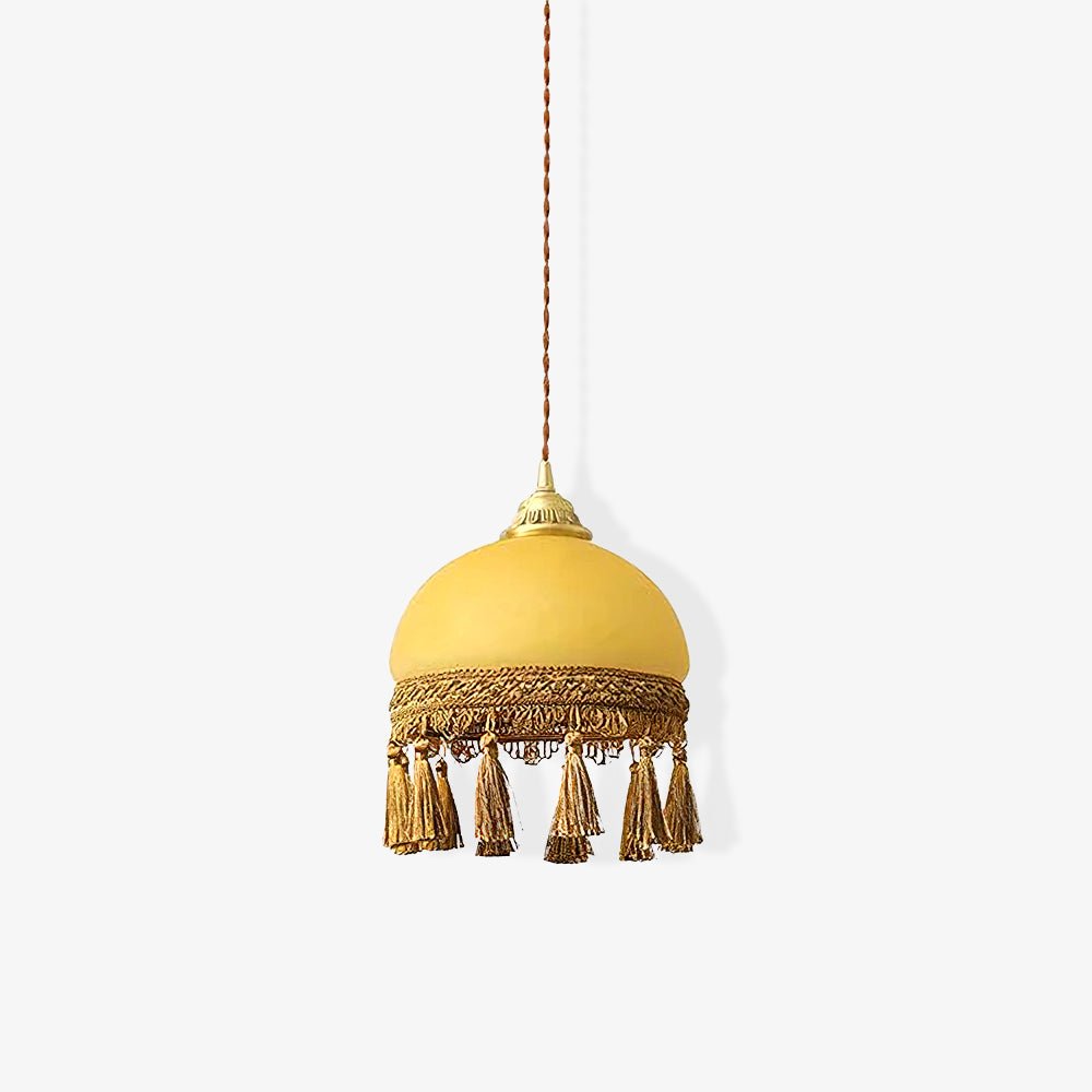 French Tassels Brass Pendant Light