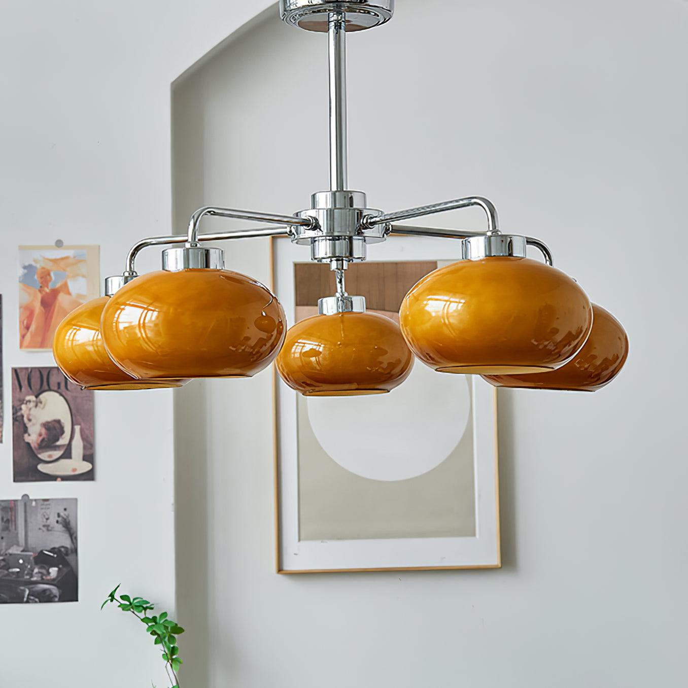 Oval Persimmon Chandelier