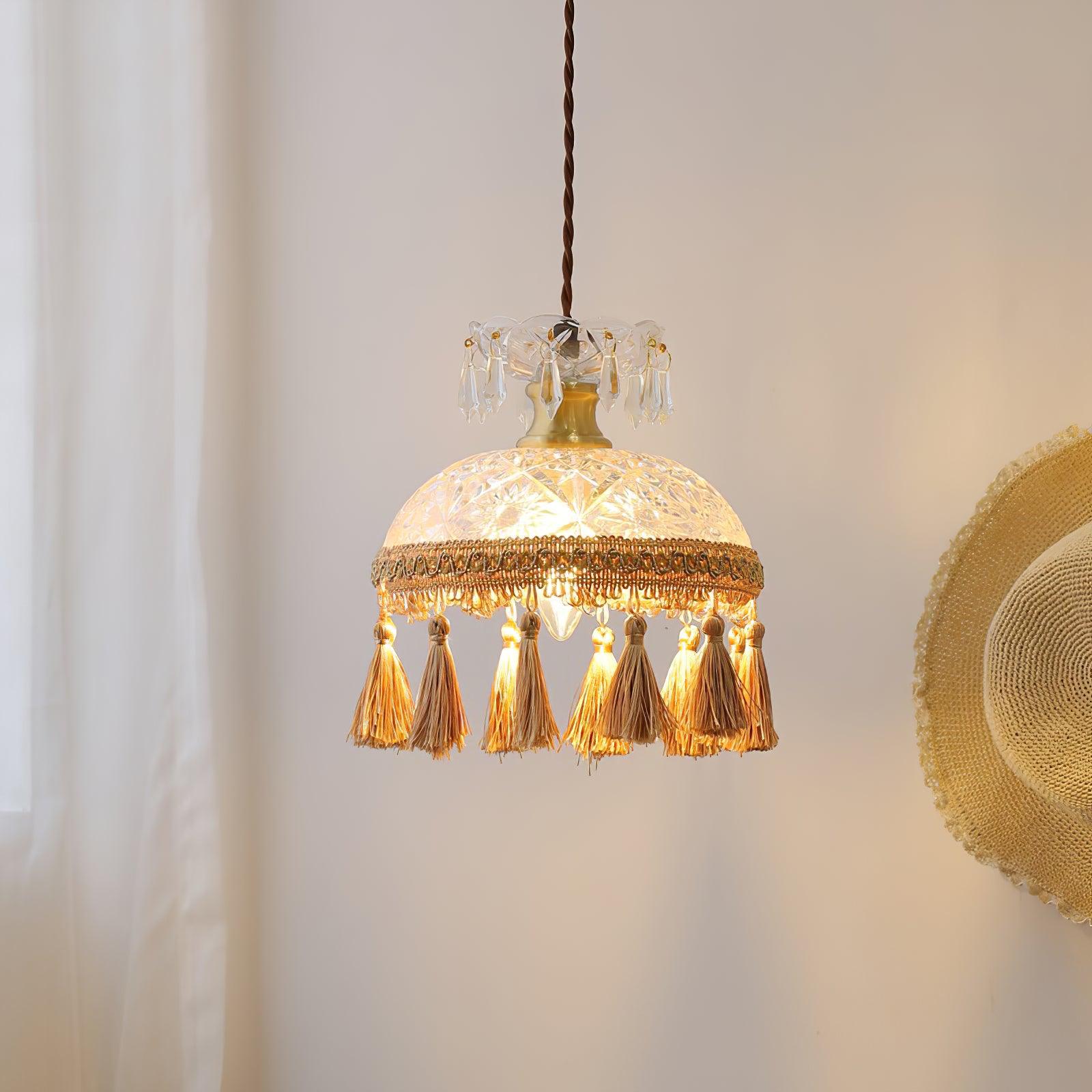 Bowl Tassel Pendant Light