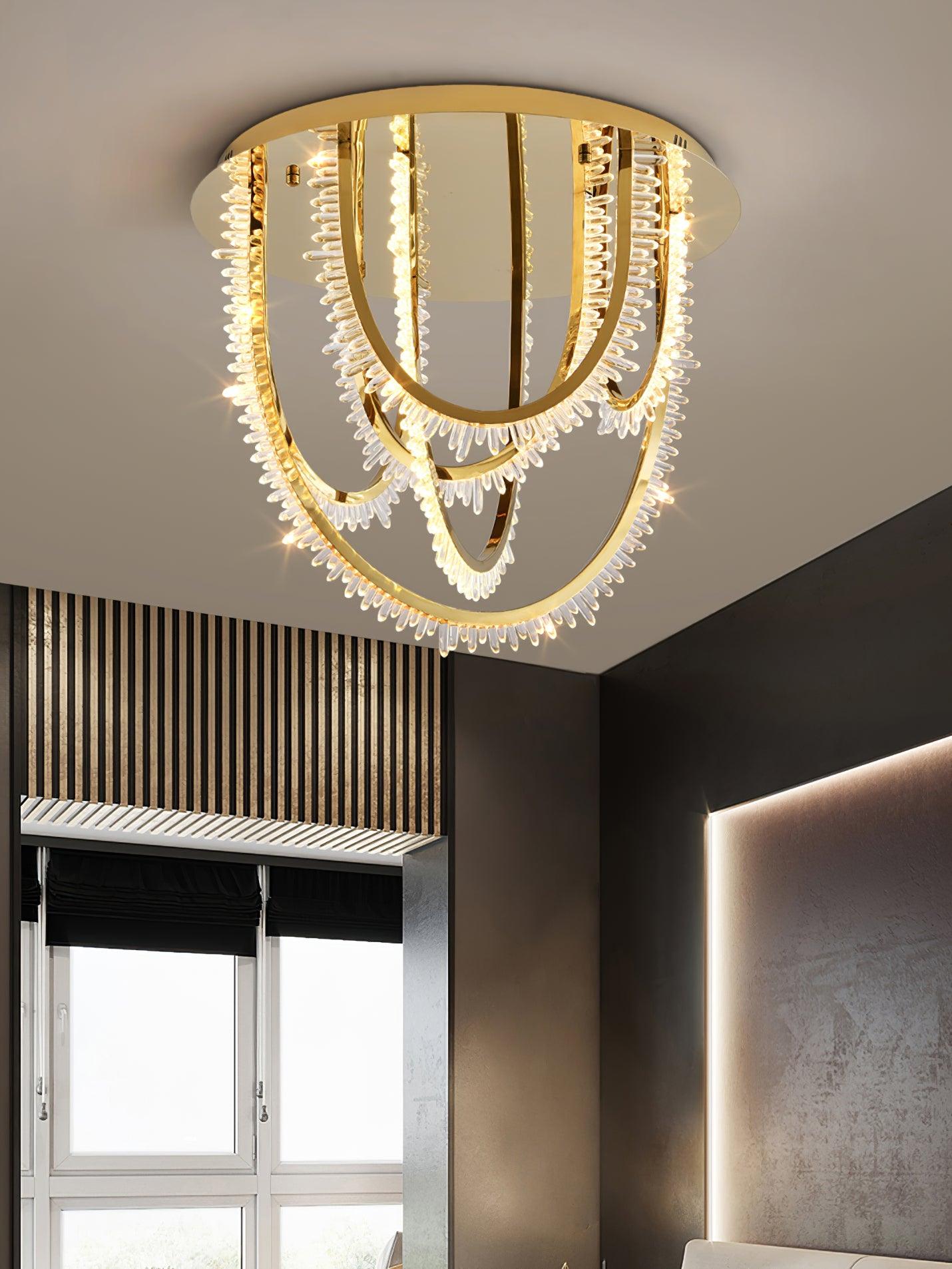 Crystal Corde Ceiling Light