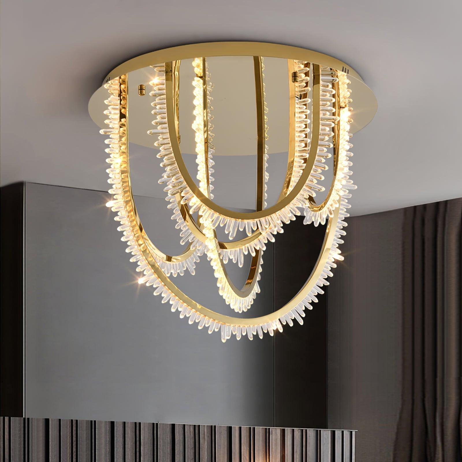 Crystal Corde Ceiling Light