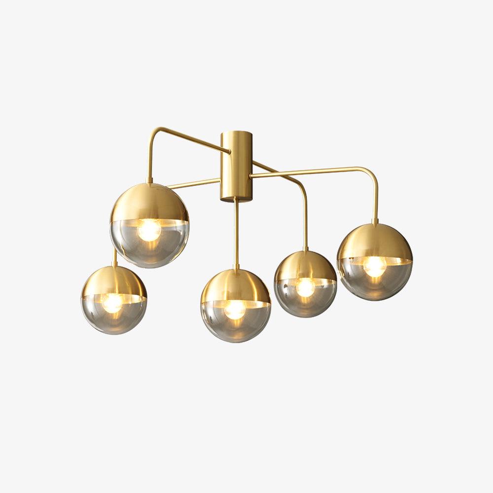 Brass Globulars Ceiling Lamp