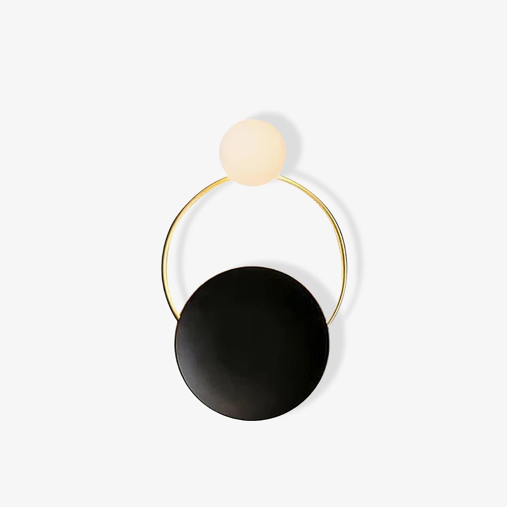 Black Circular Rings Wall Lamp