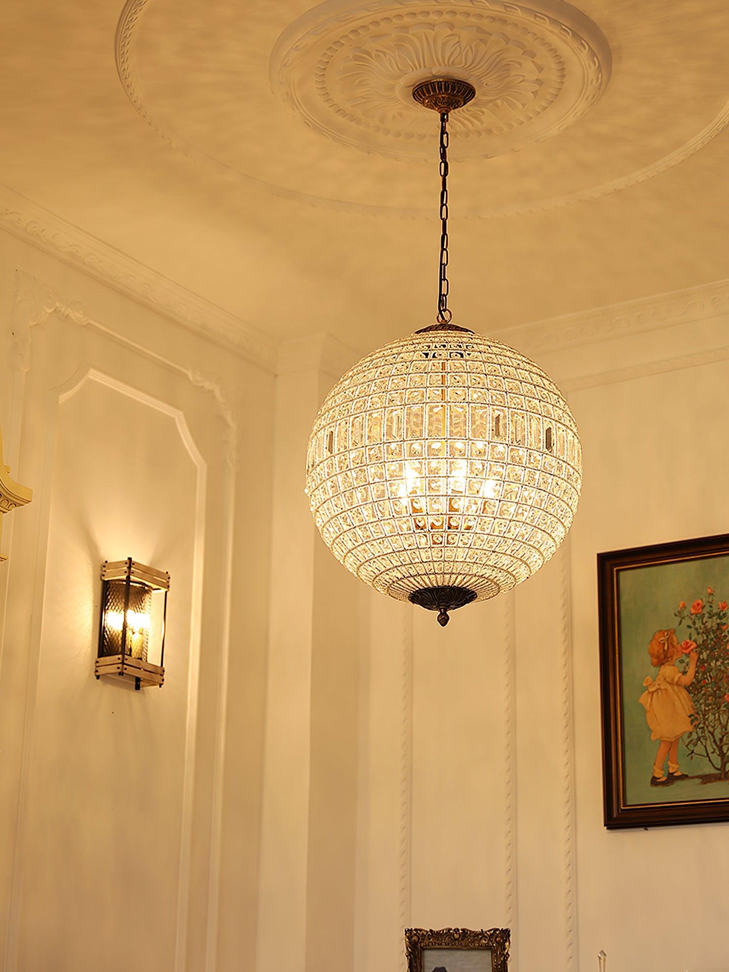 Traditional Gold Globe Chandelier