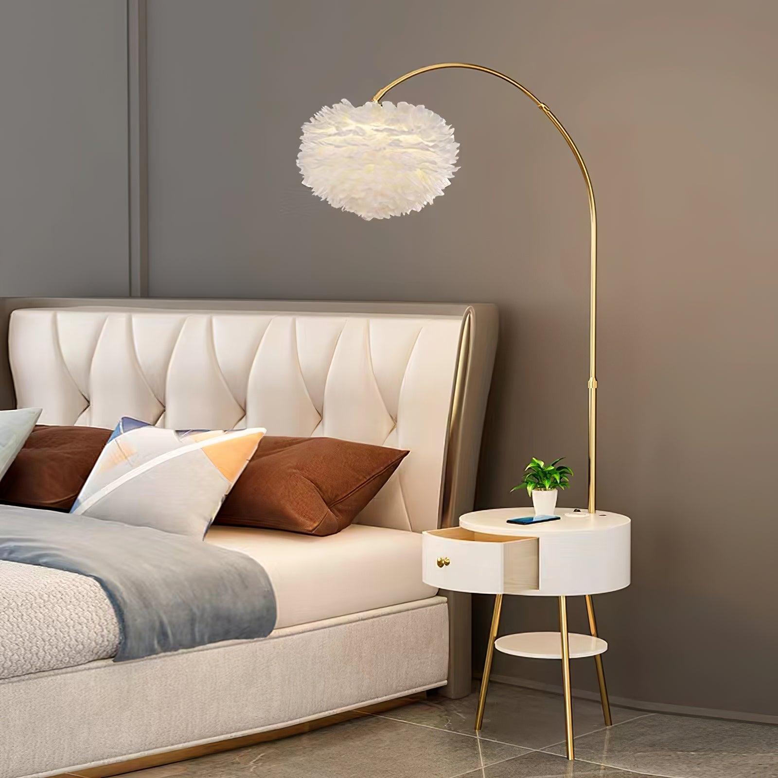 Feather Drawer Floor Lamp