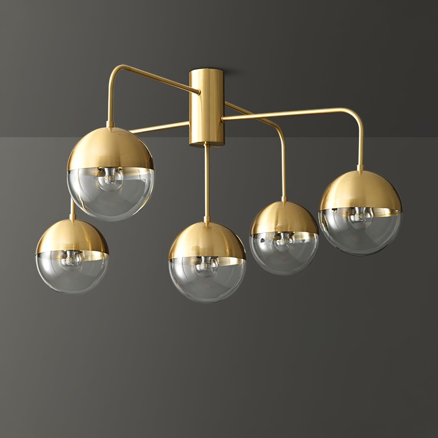 Brass Globulars Ceiling Lamp