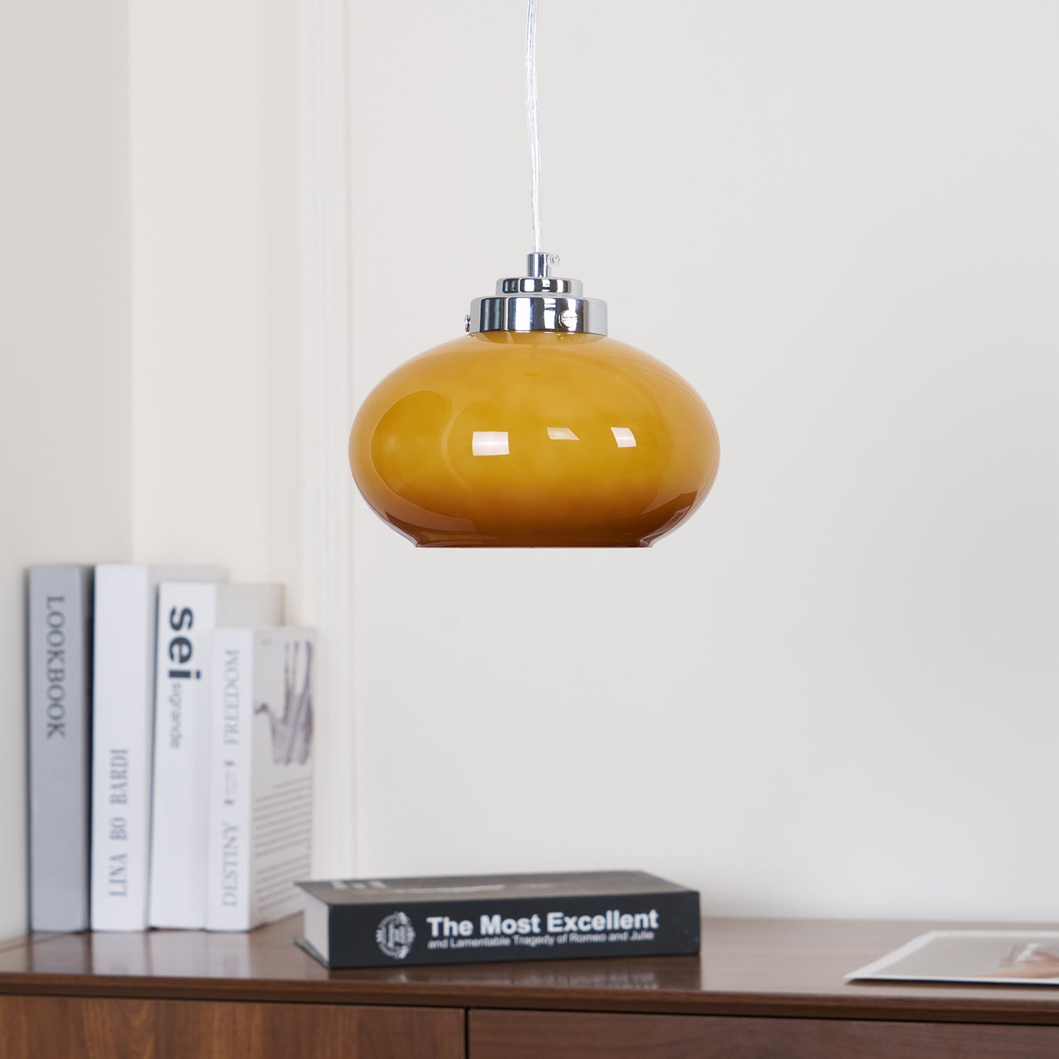 Oval Persimmon Pendant Light