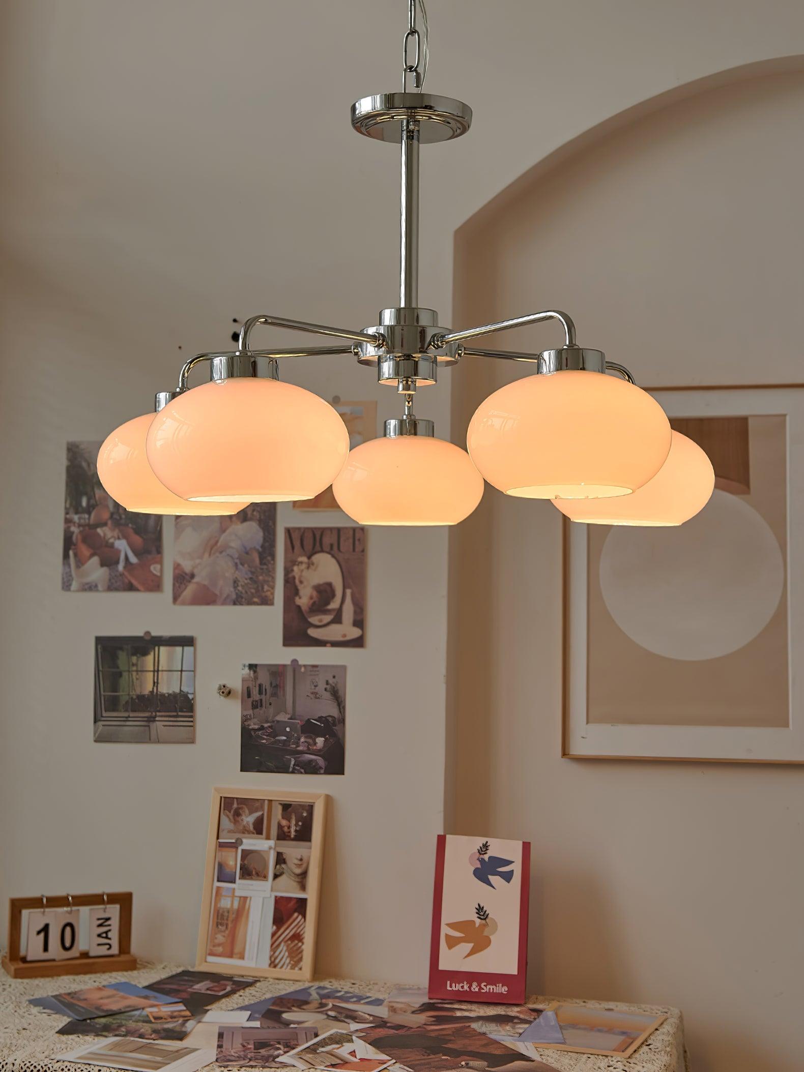 Oval Persimmon Chandelier