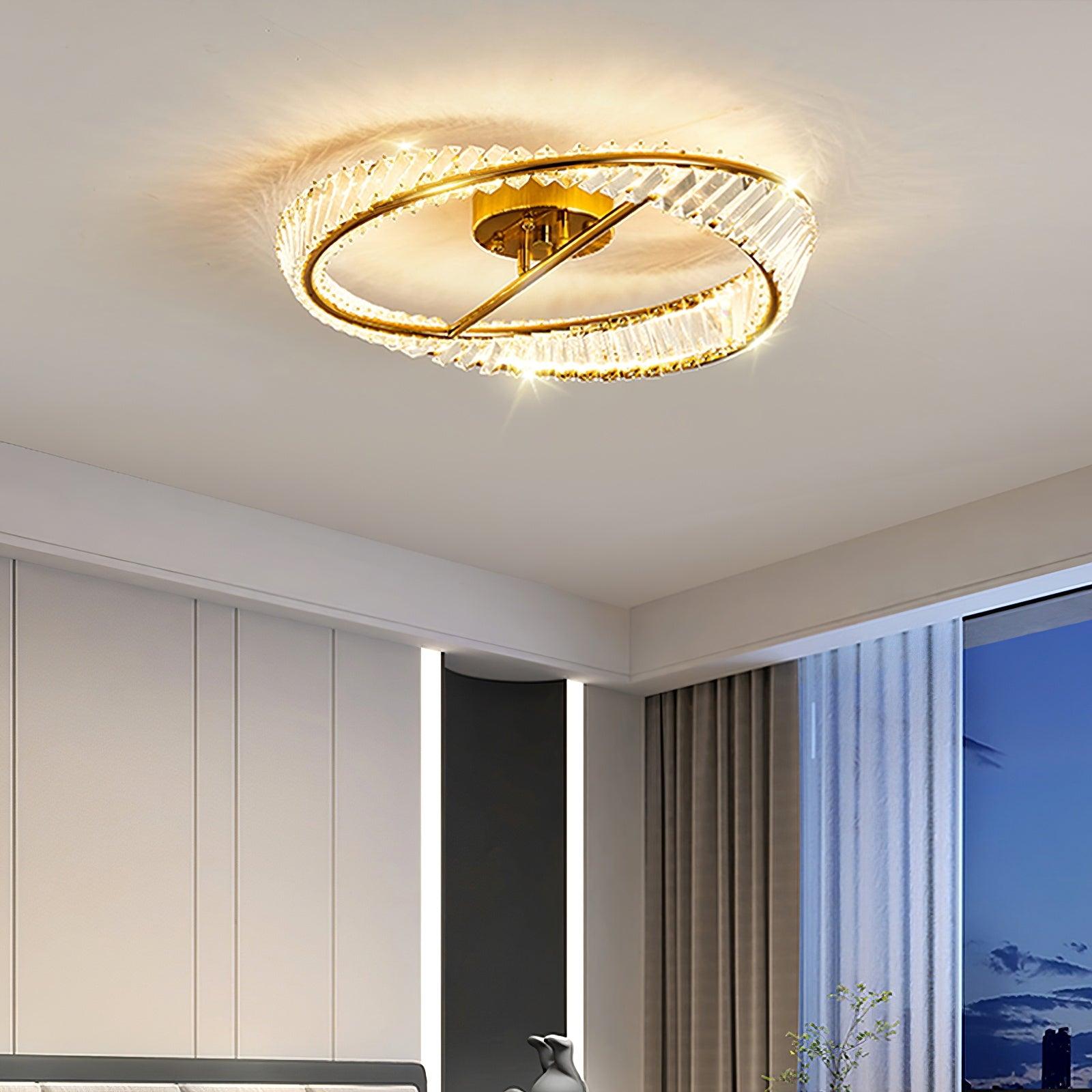 Crystal Rings Ceiling Lamp