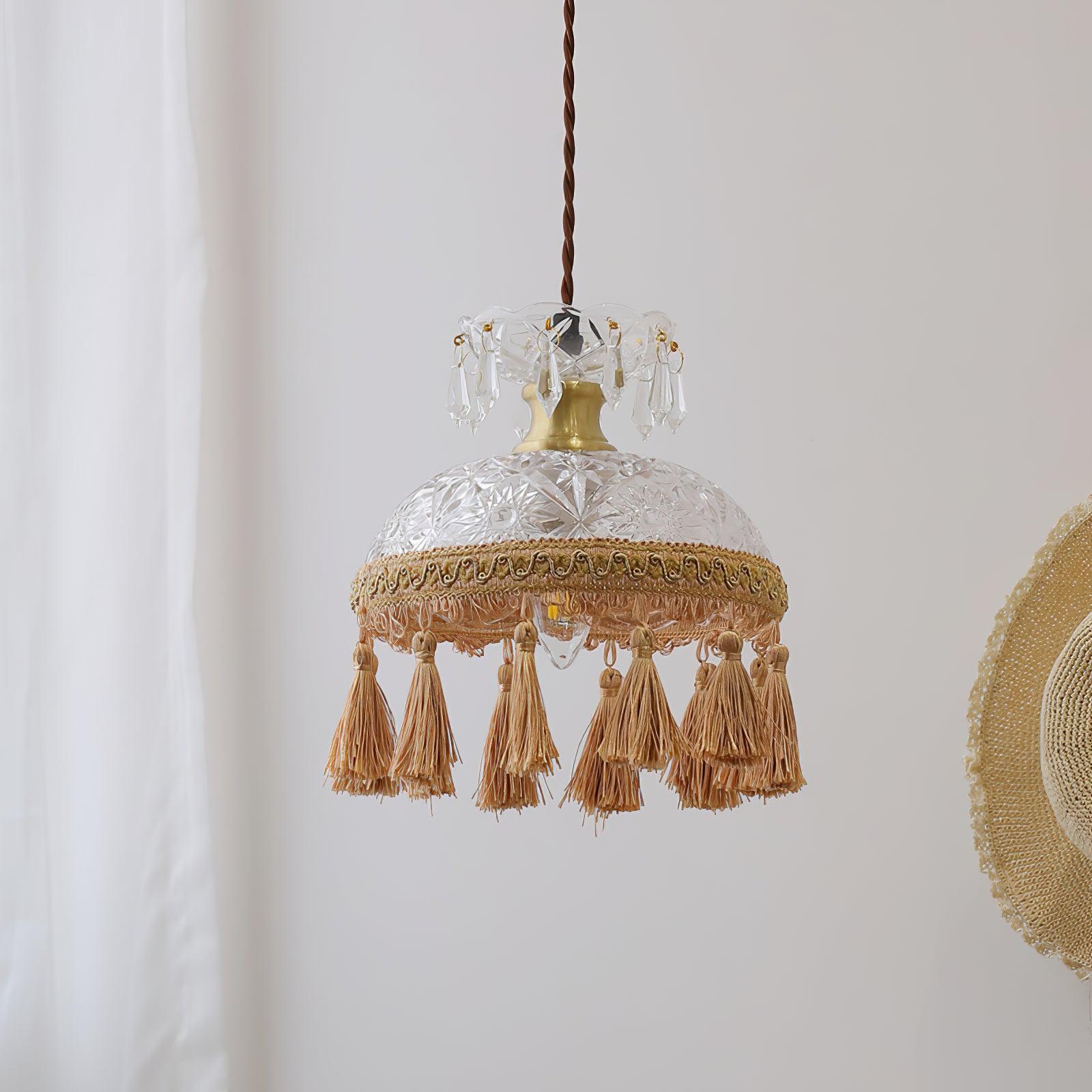 Bowl Tassel Pendant Light