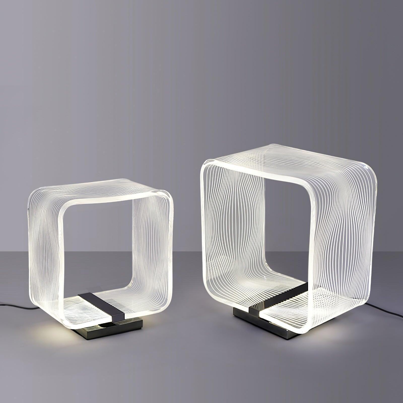 Wire Cube Table Lamp