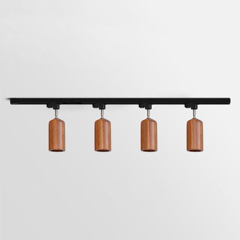 Wood Track Ceiling Lamp