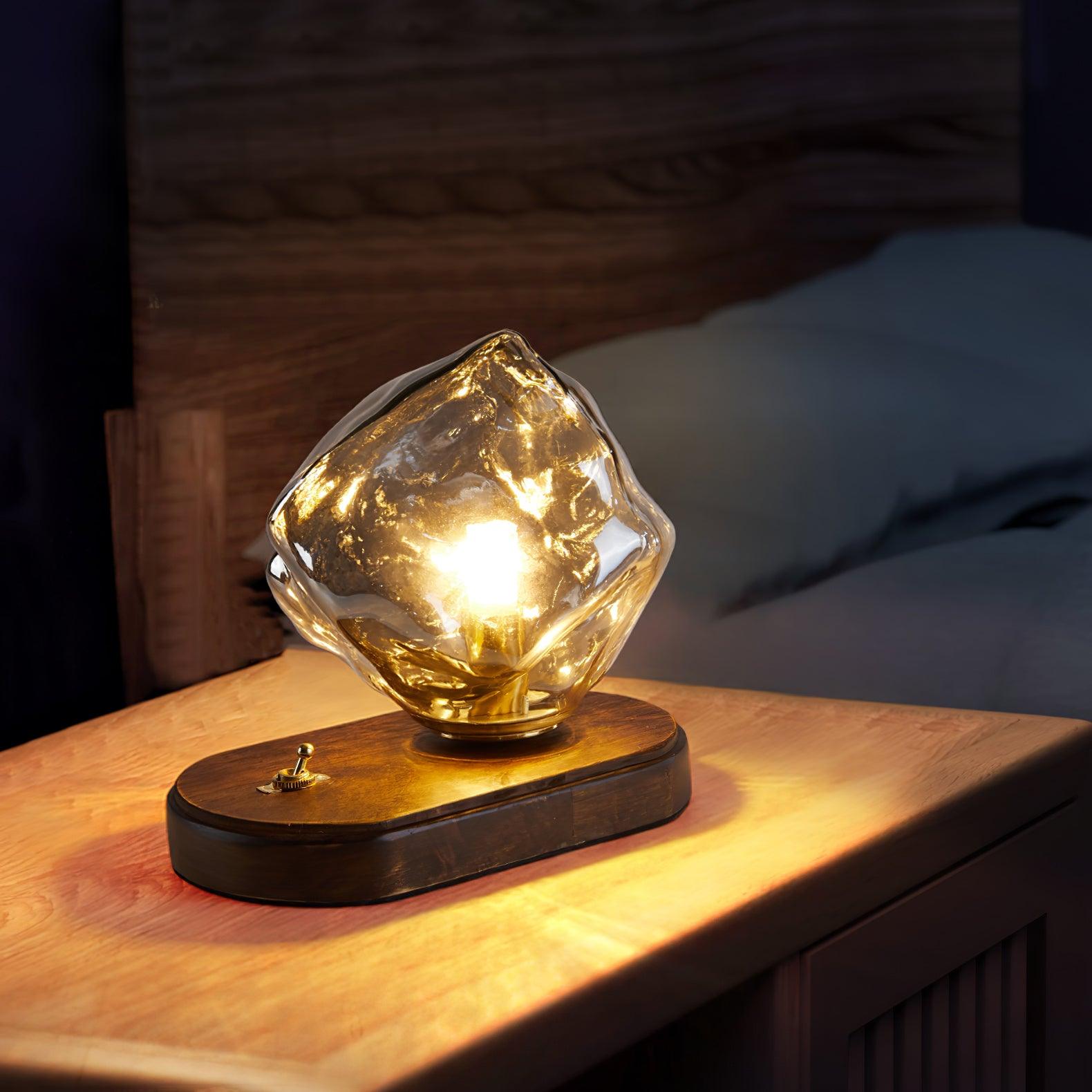 Ice Stone Glass Table Lamp