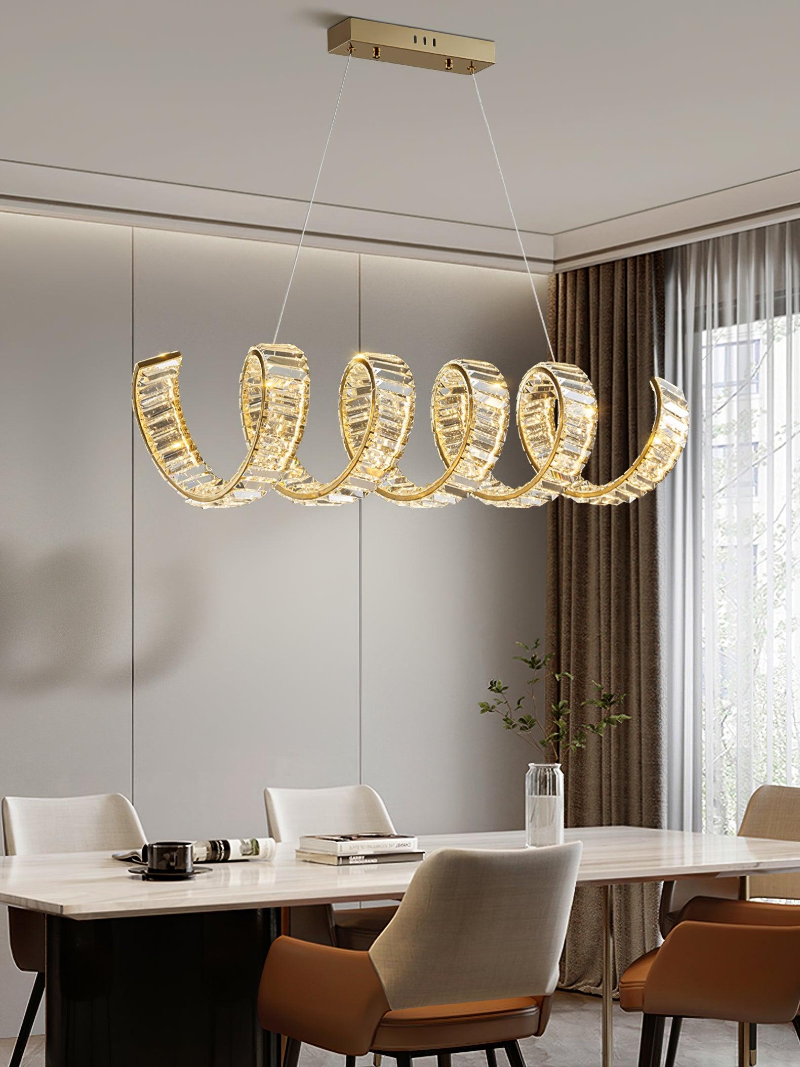 Curved LED Chandelier