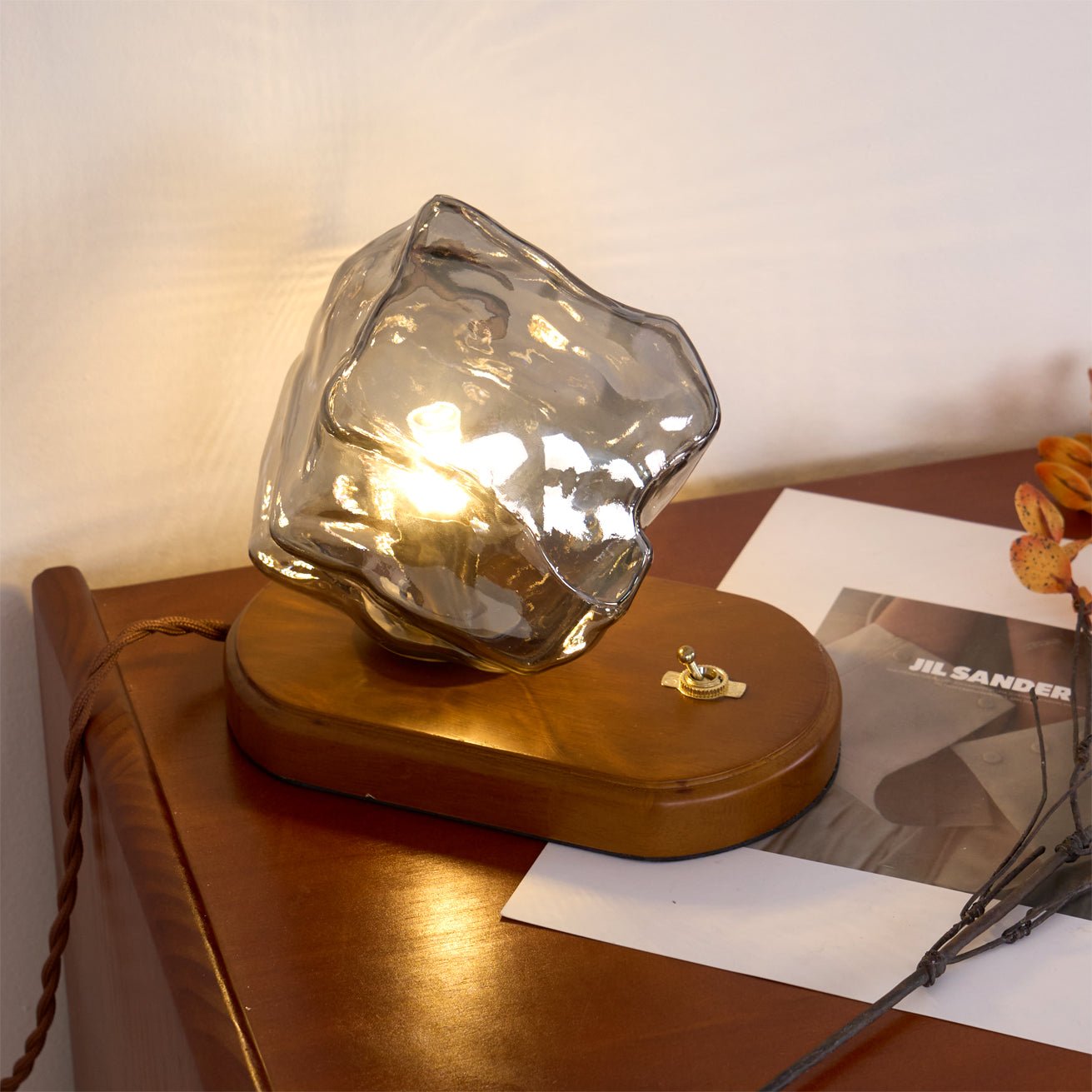 Ice Stone Glass Table Lamp