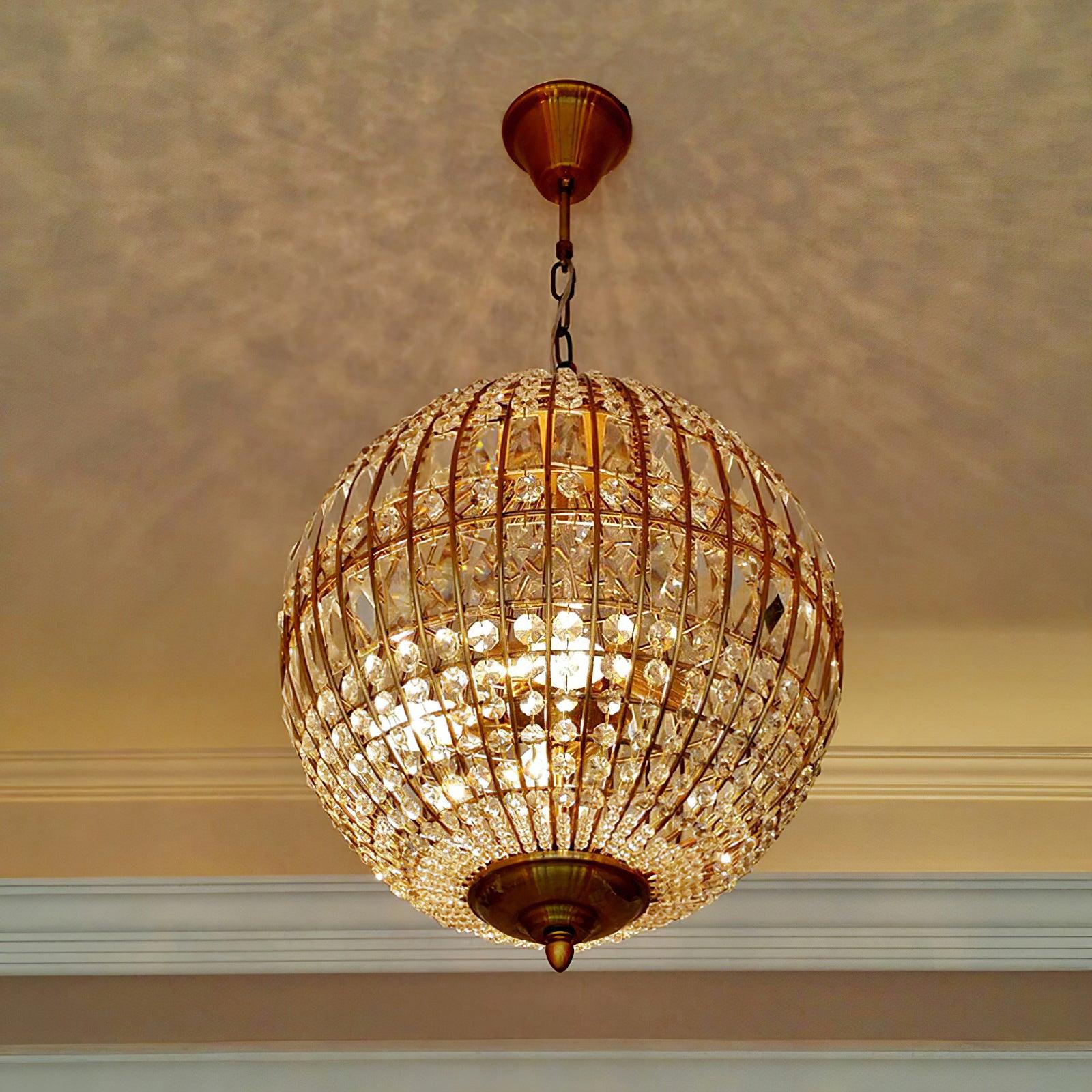 Traditional Gold Globe Chandelier