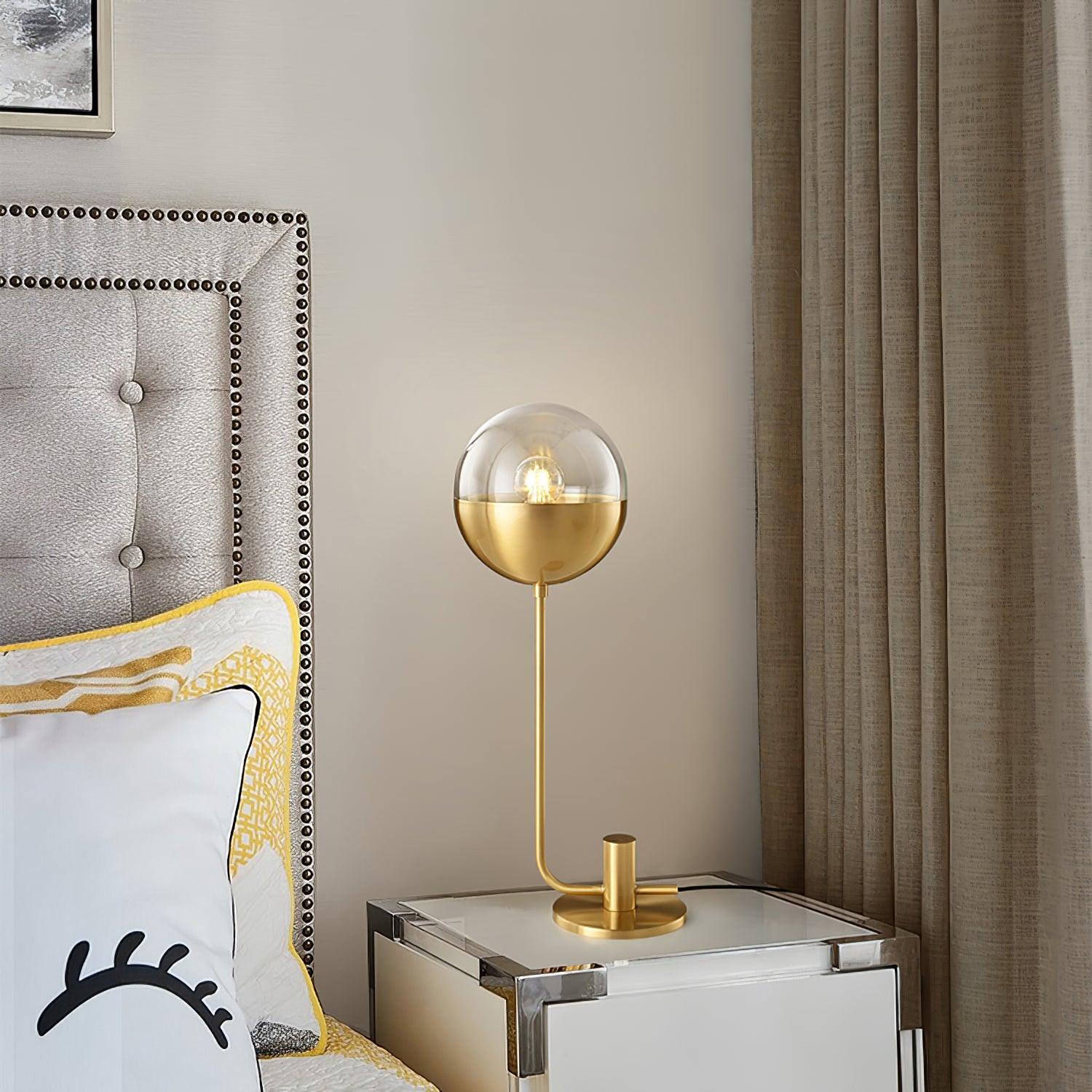 Brass Globular Table Lamp