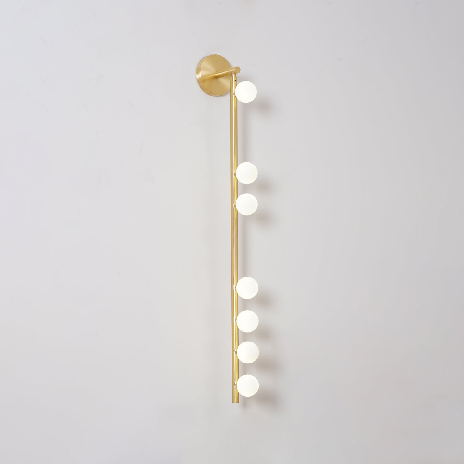 Brass Glass Tube Wall Lamp