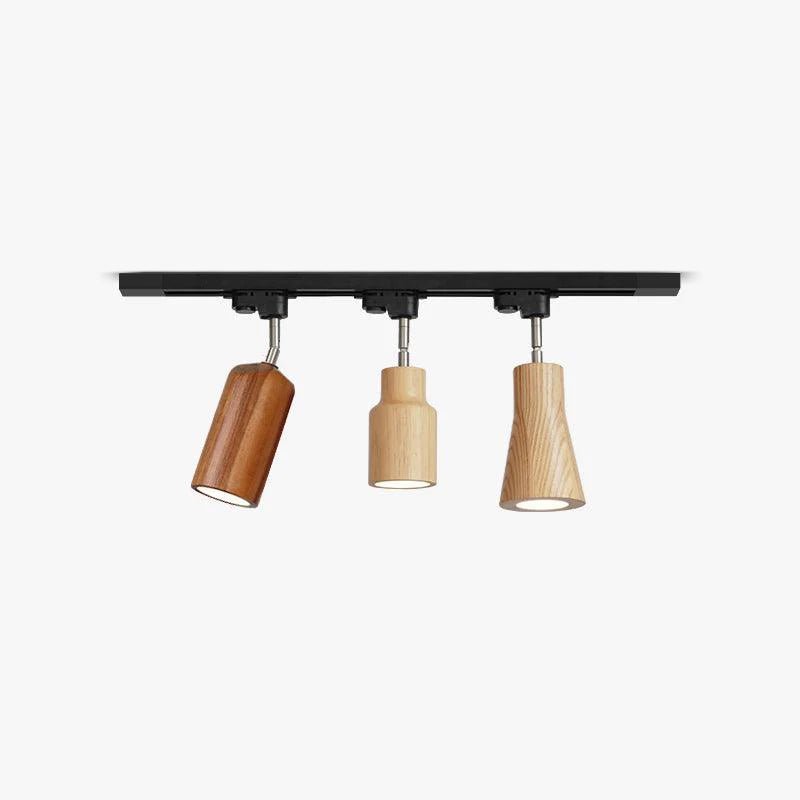 Wood Track Ceiling Lamp