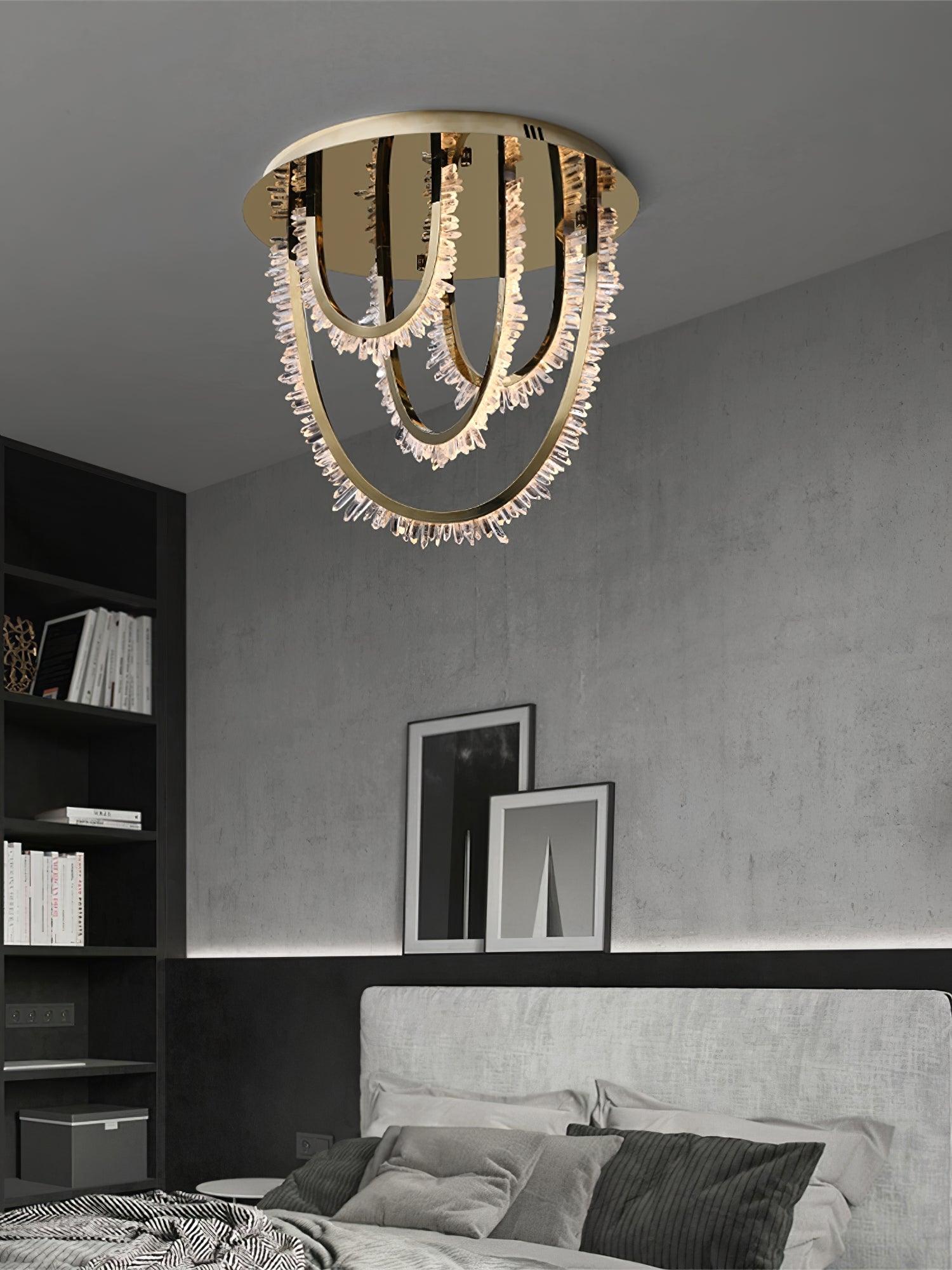 Crystal Corde Ceiling Light