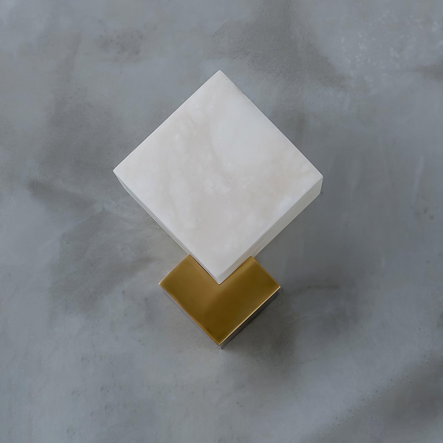 Block Alabaster Wall Sconce