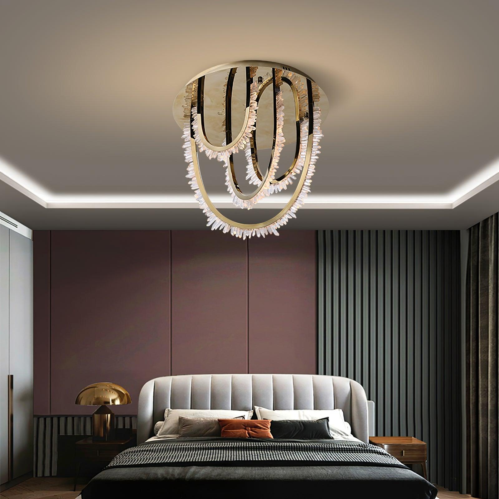 Crystal Corde Ceiling Light