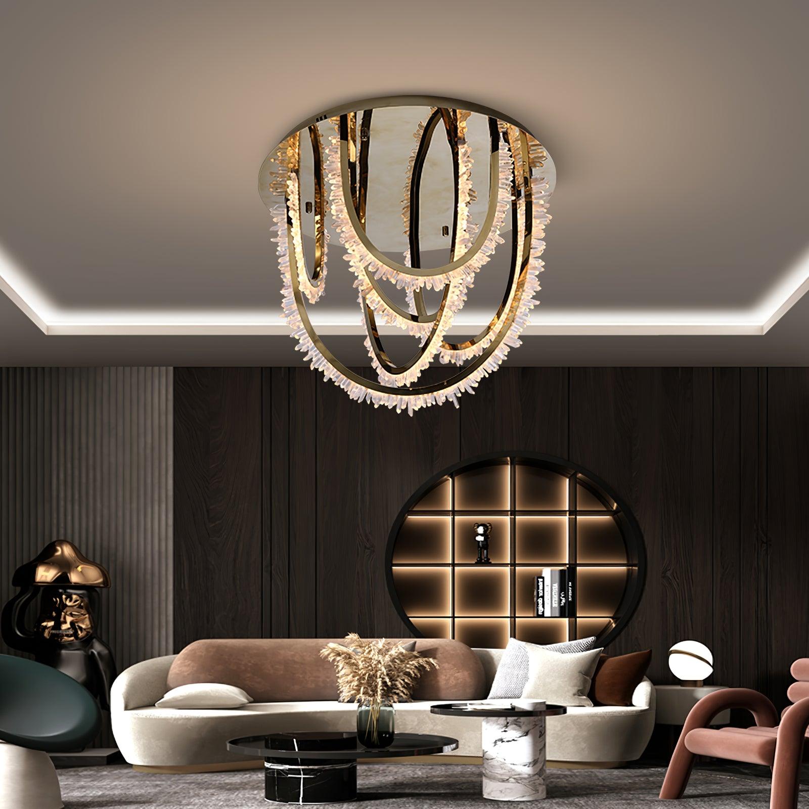 Crystal Corde Ceiling Light