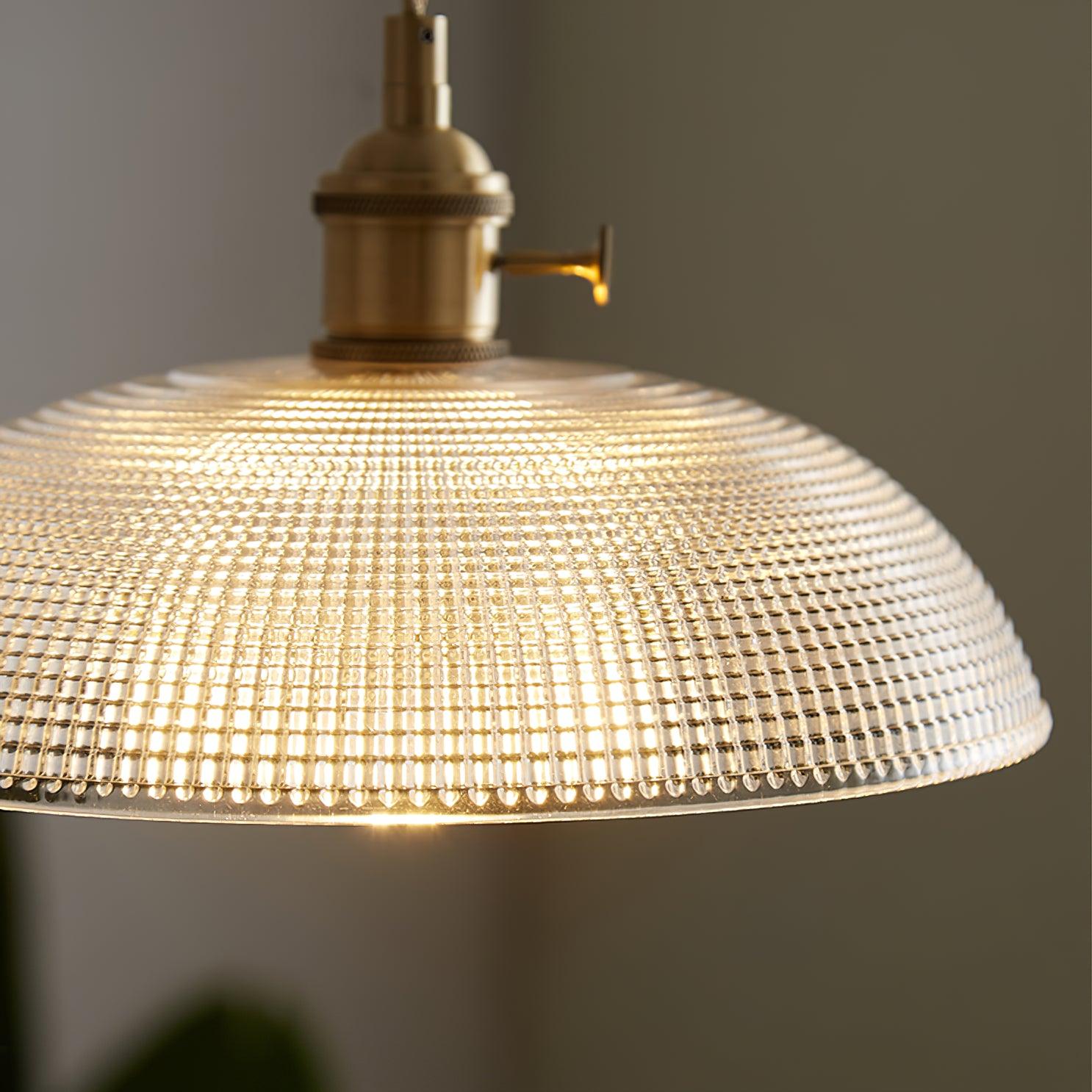 Ribbed Spiral Pendant Light