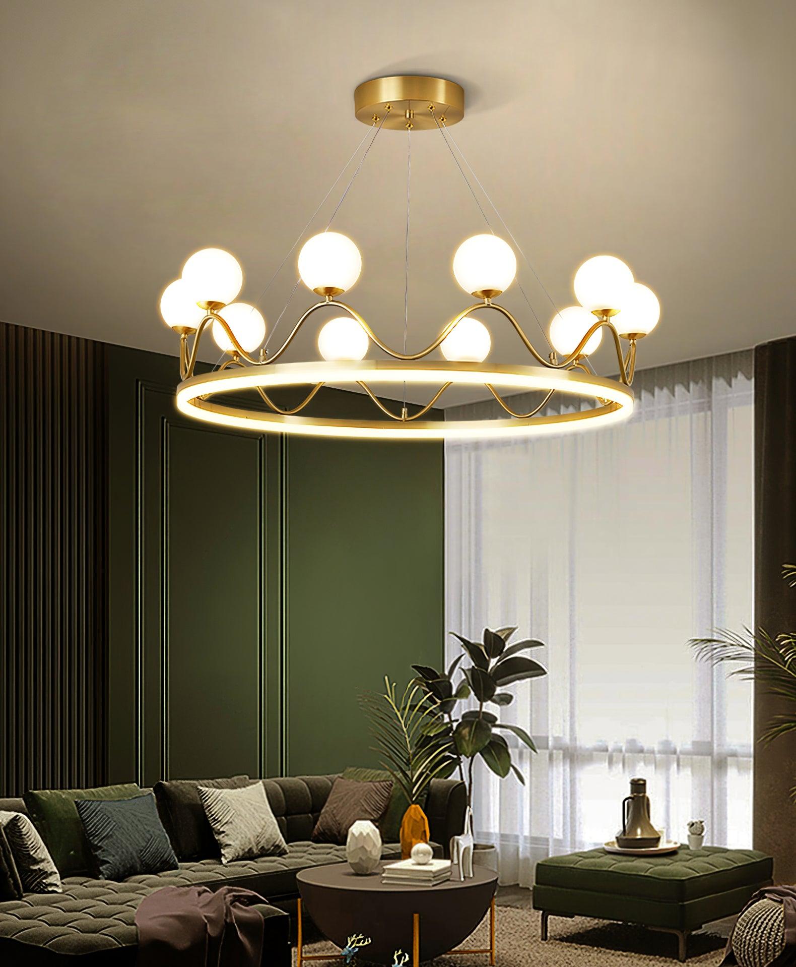 Crown Brass Chandelier