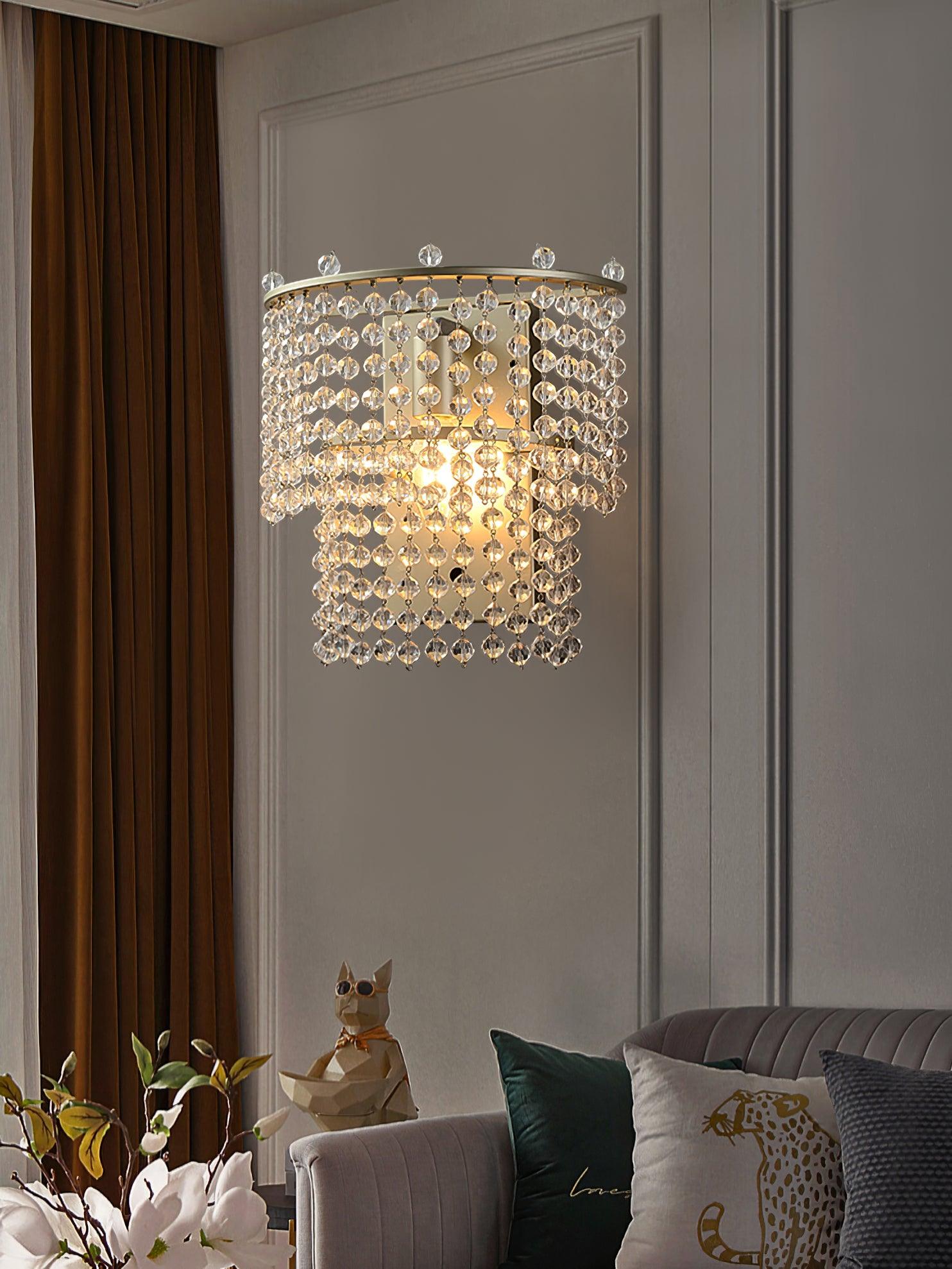 Crystal Waterfall Wall Light