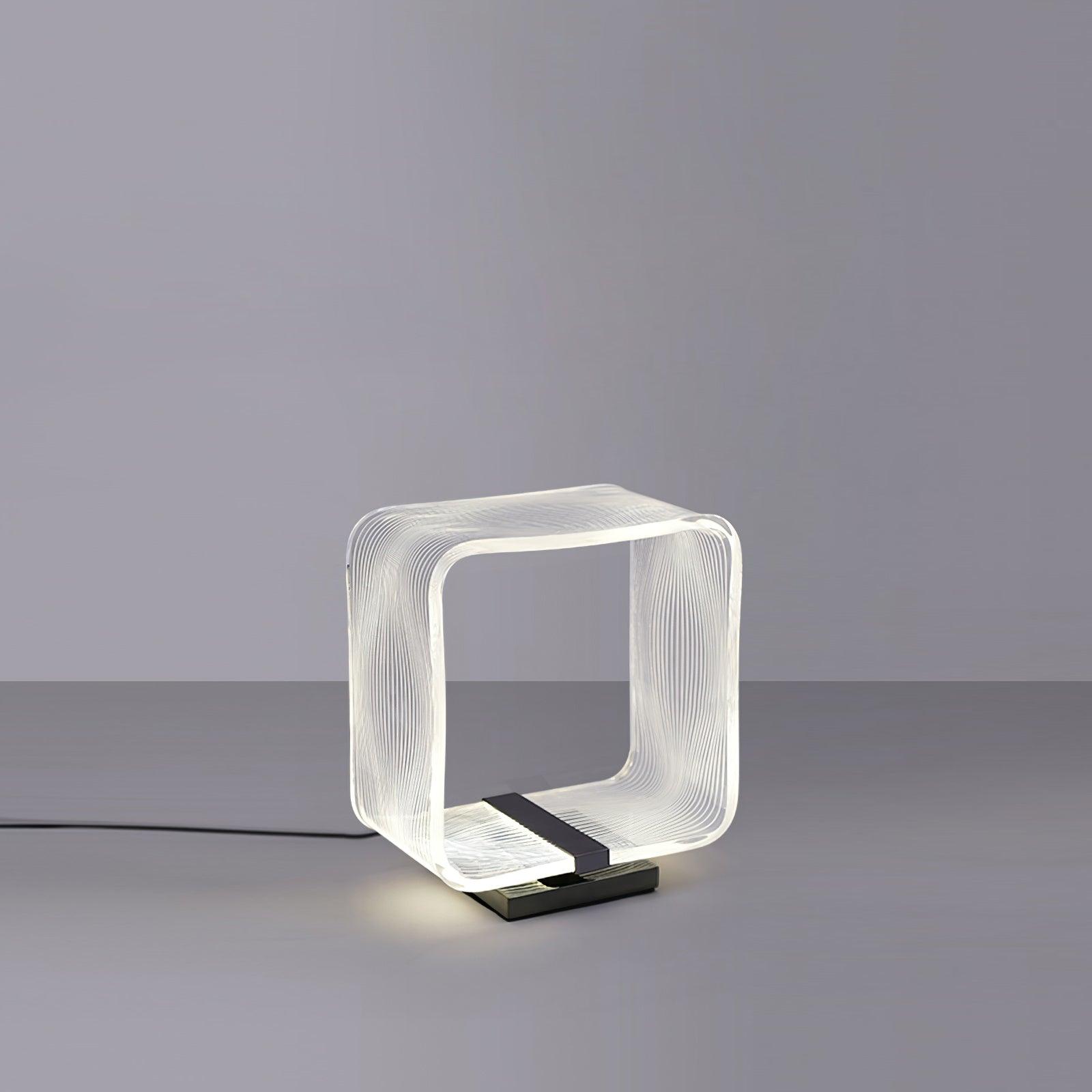 Wire Cube Table Lamp