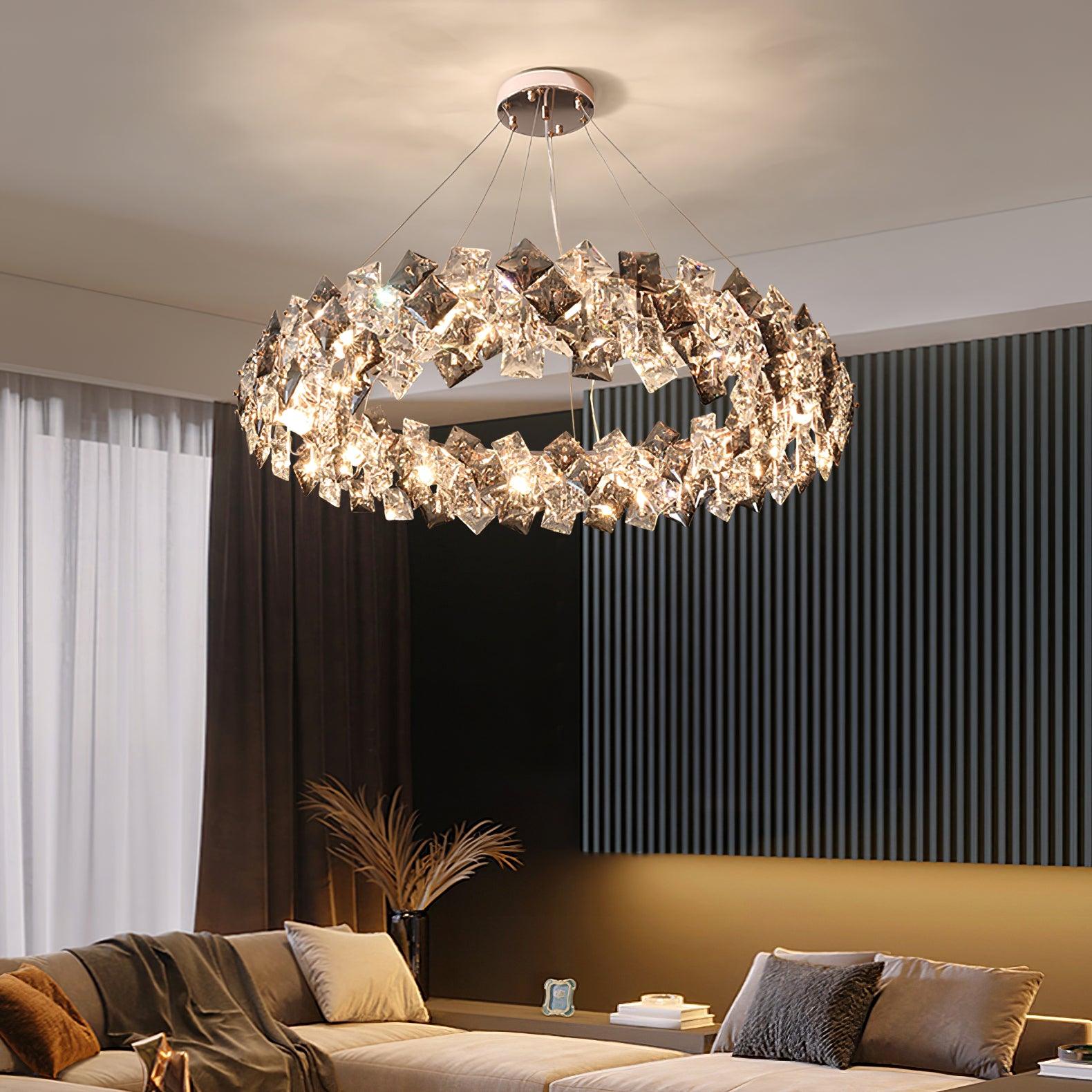 Scale Crystal Round Chandelier