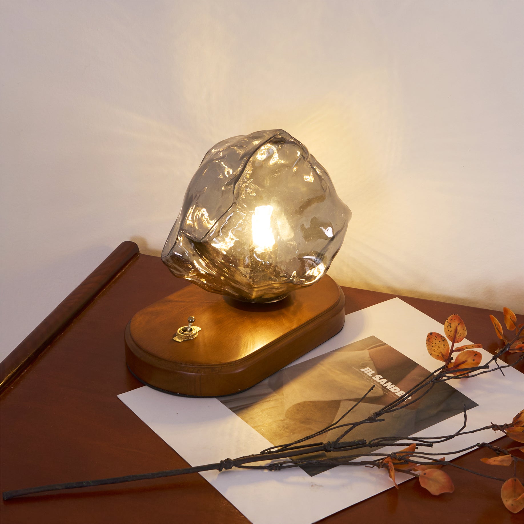 Ice Stone Glass Table Lamp