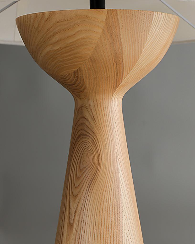 Hourglass Wood Table Lamp