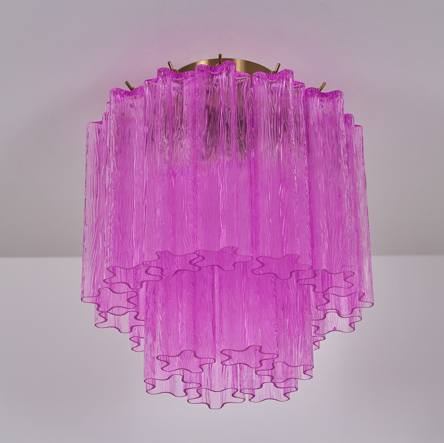 Fiora Rose Red Glass Ceiling Lamp